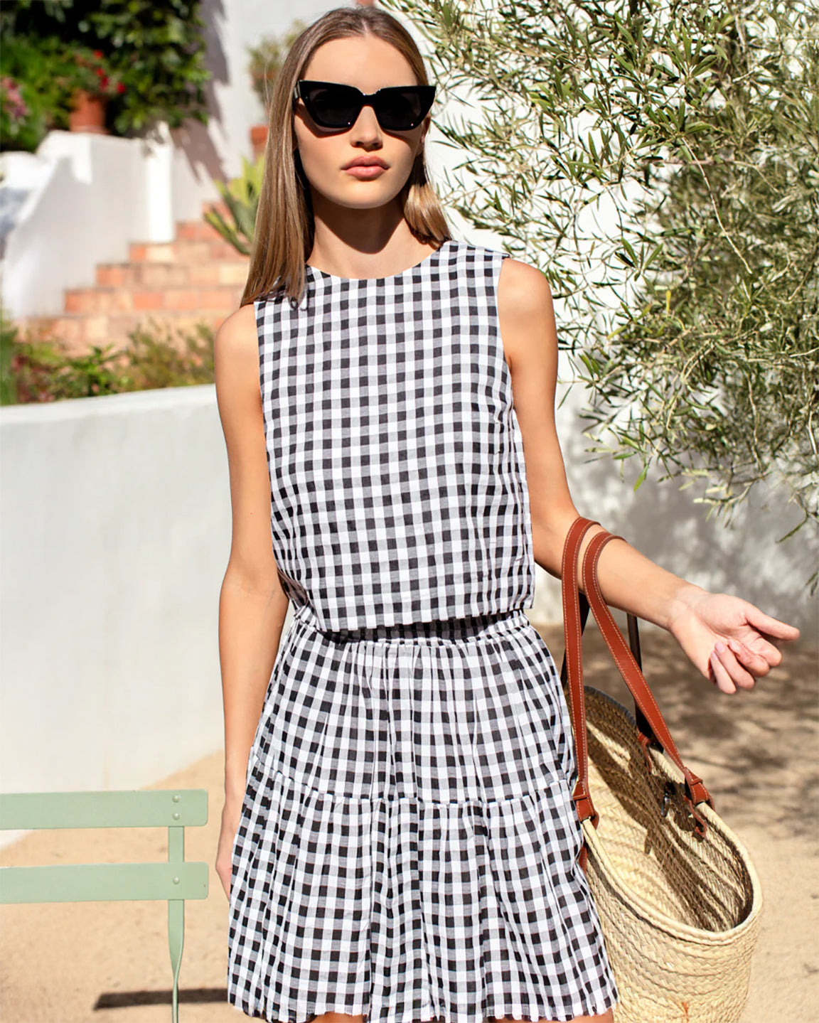 Emerson Fry Studio Boxy Top in Black and White Check