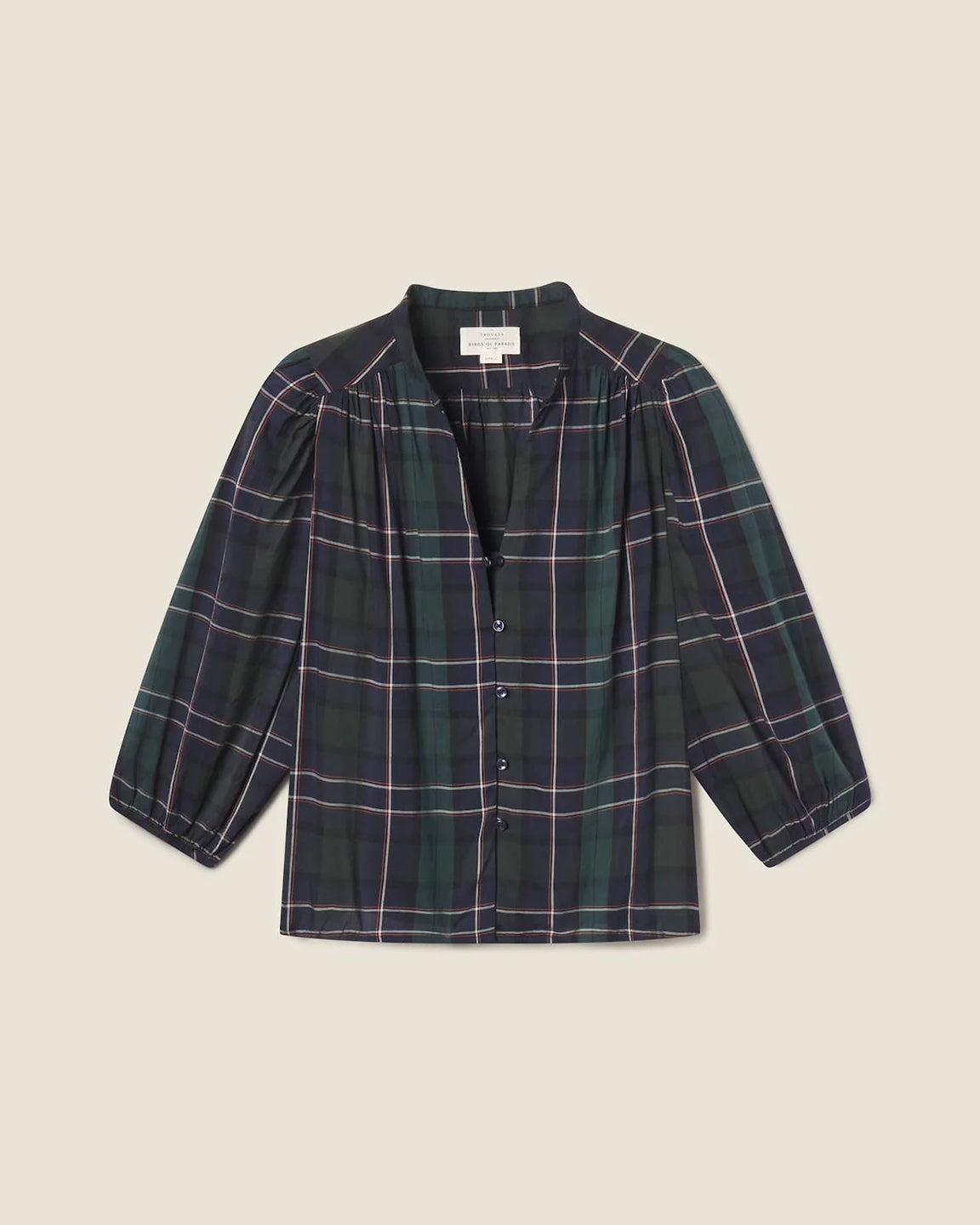 Trovata Birds Of Paradis Maisey Blouse In Windsor Plaid