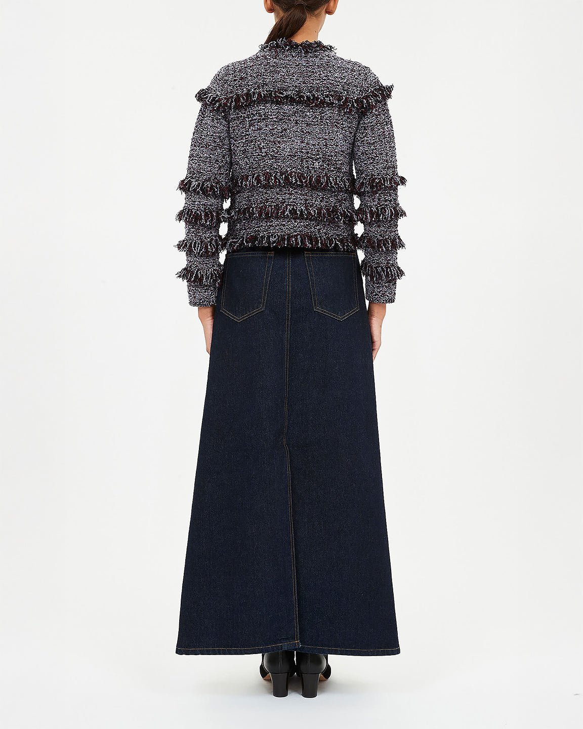 Ulla Johnson Gita Knit Tweed Jacket Dewberry