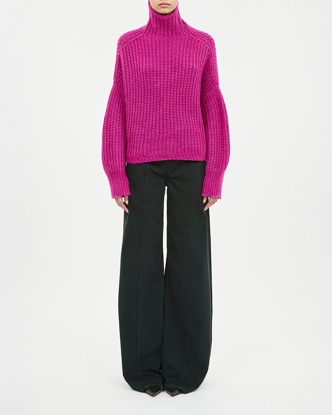 Ulla Johnson Veron Alpaca Knit Turtleneck in Rose