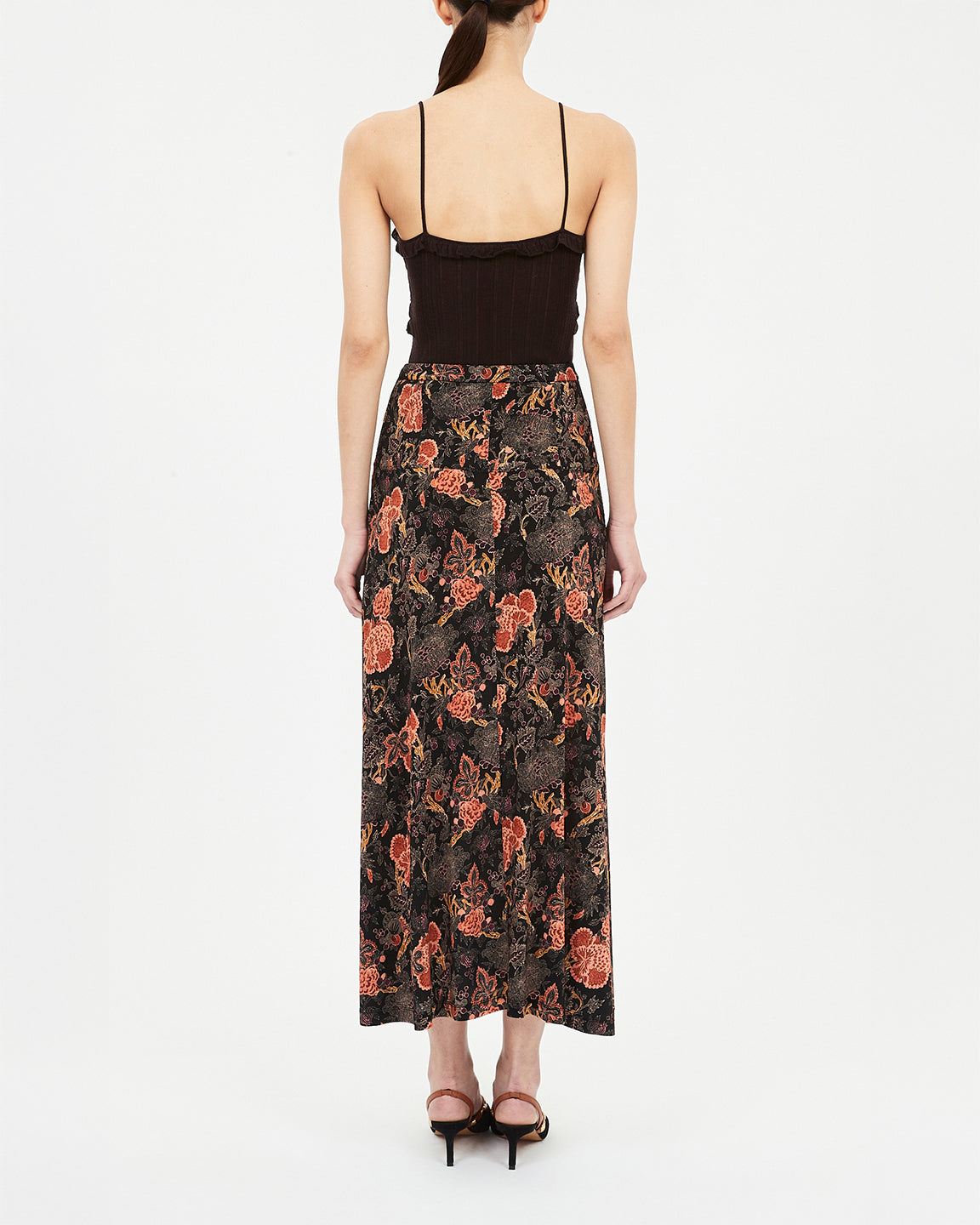 Ulla Johnson Paola Jersey High Waist Midi Skirt In Night Lily