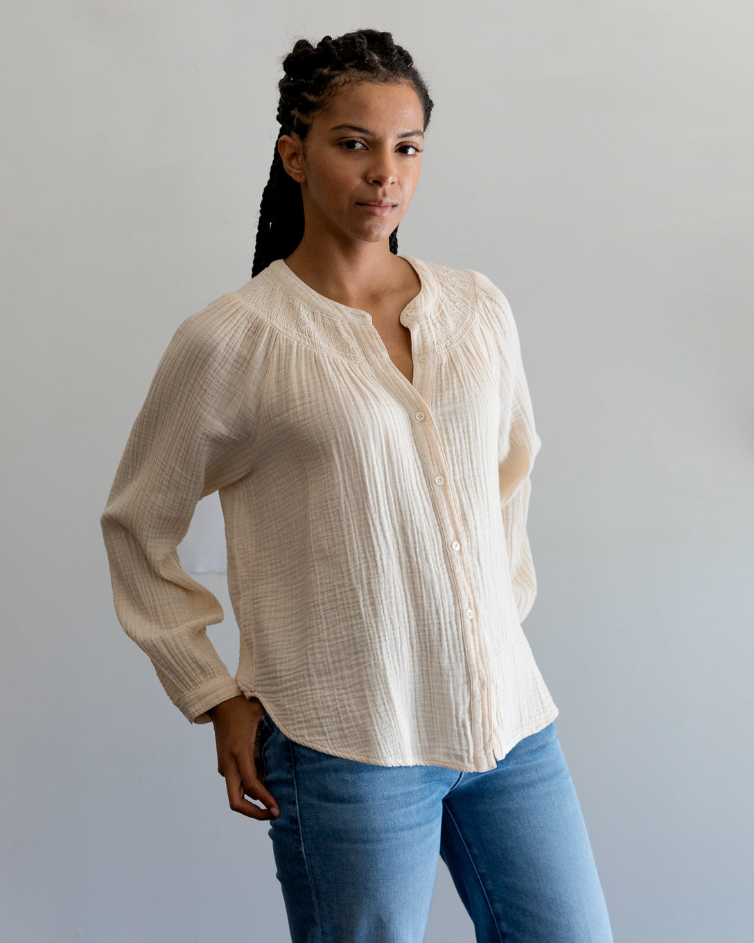 Xirena Adelle Shirt in Oysterette