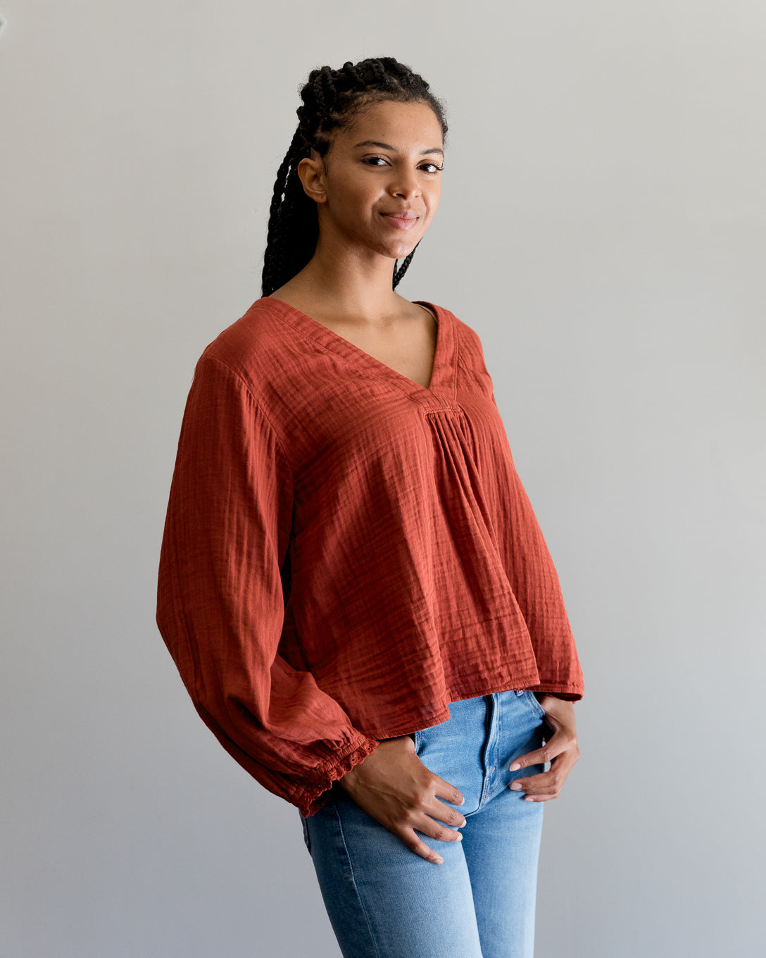 velvet by Graham and Spencer Naomi Top in Burnt