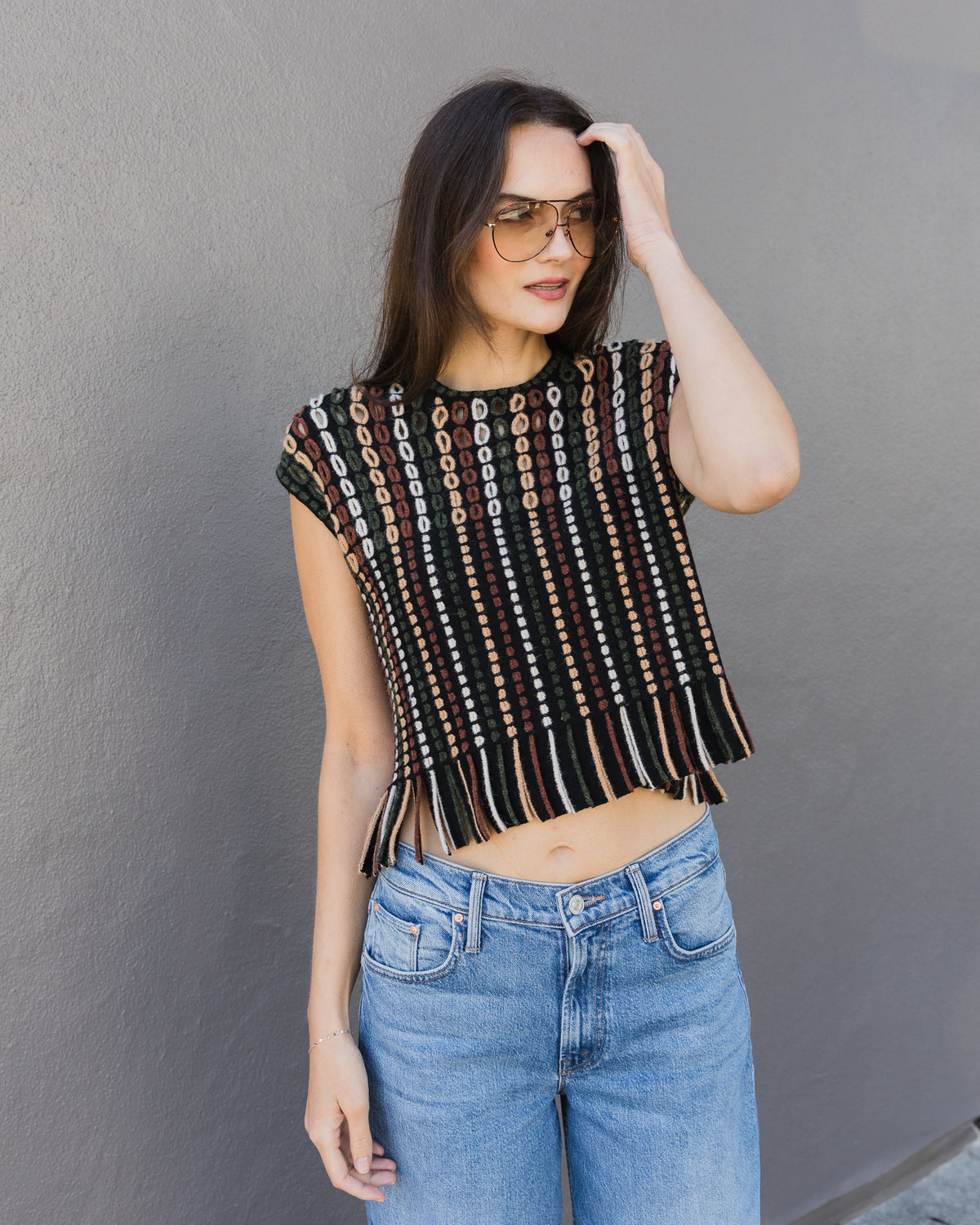 Ulla Johnson Natia Short Sleeve Knit Top in Noctis