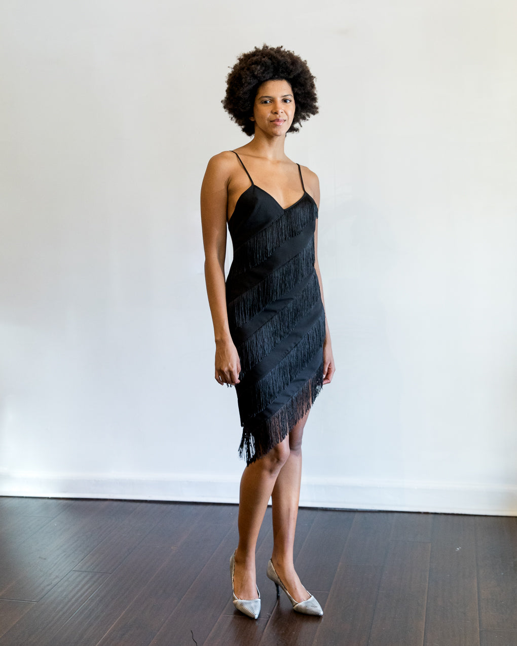 Amanda Uprichard Belladonna Dress w/ Fringe in Black