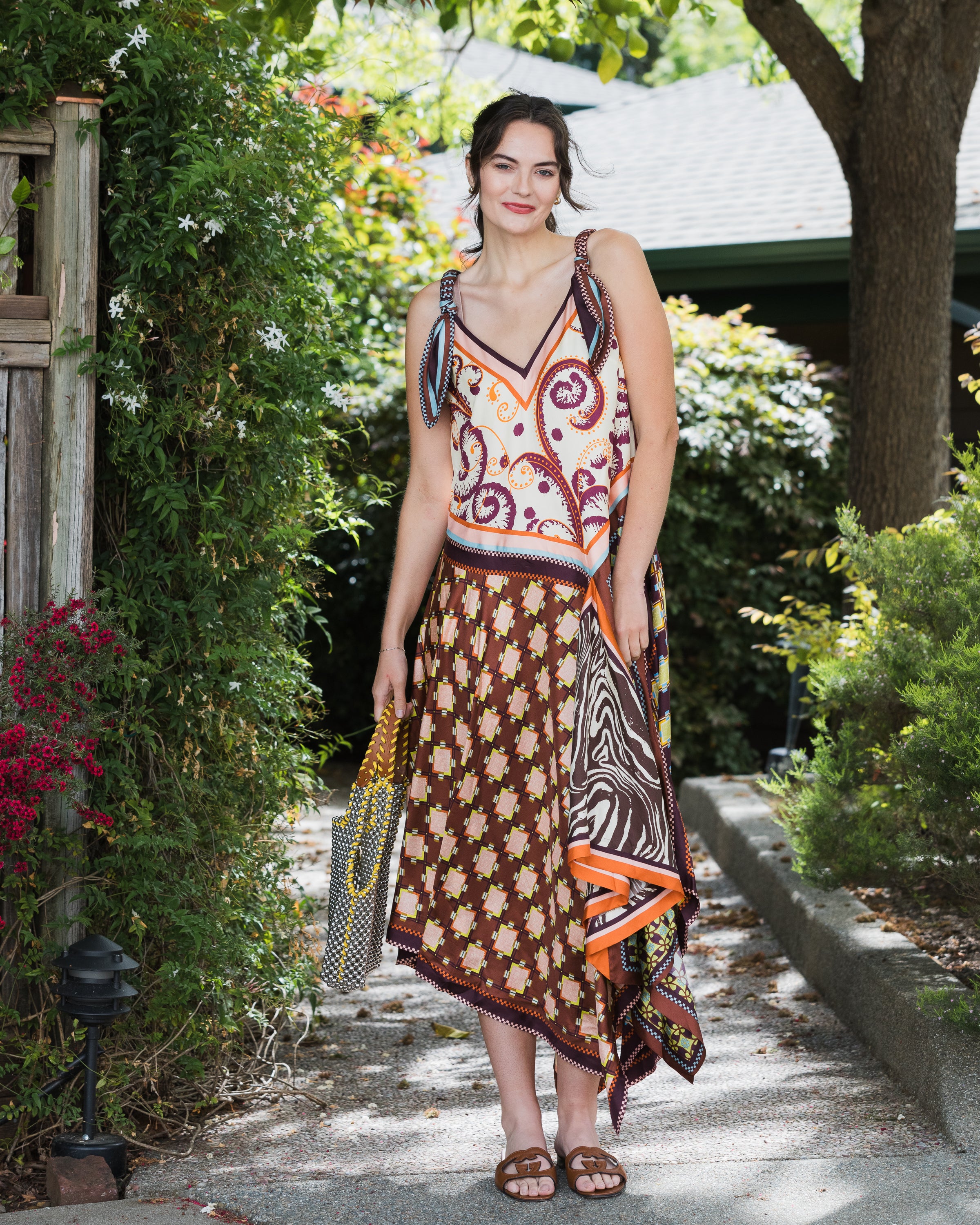 Alemais Wilson Silk Midi Dress in Multi