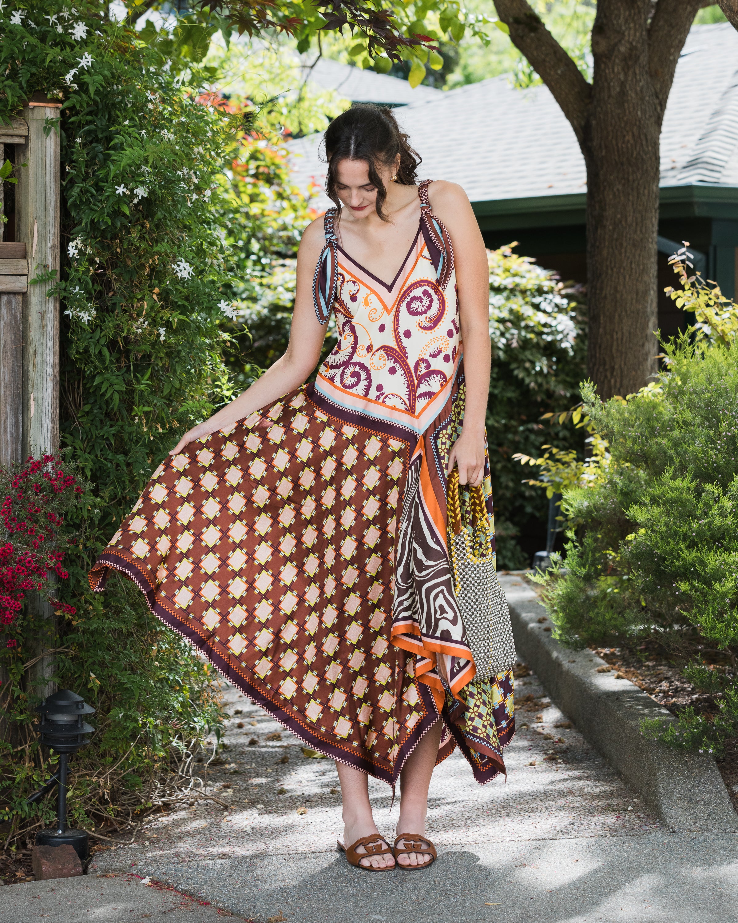 Alemais Wilson Silk Midi Dress in Multi