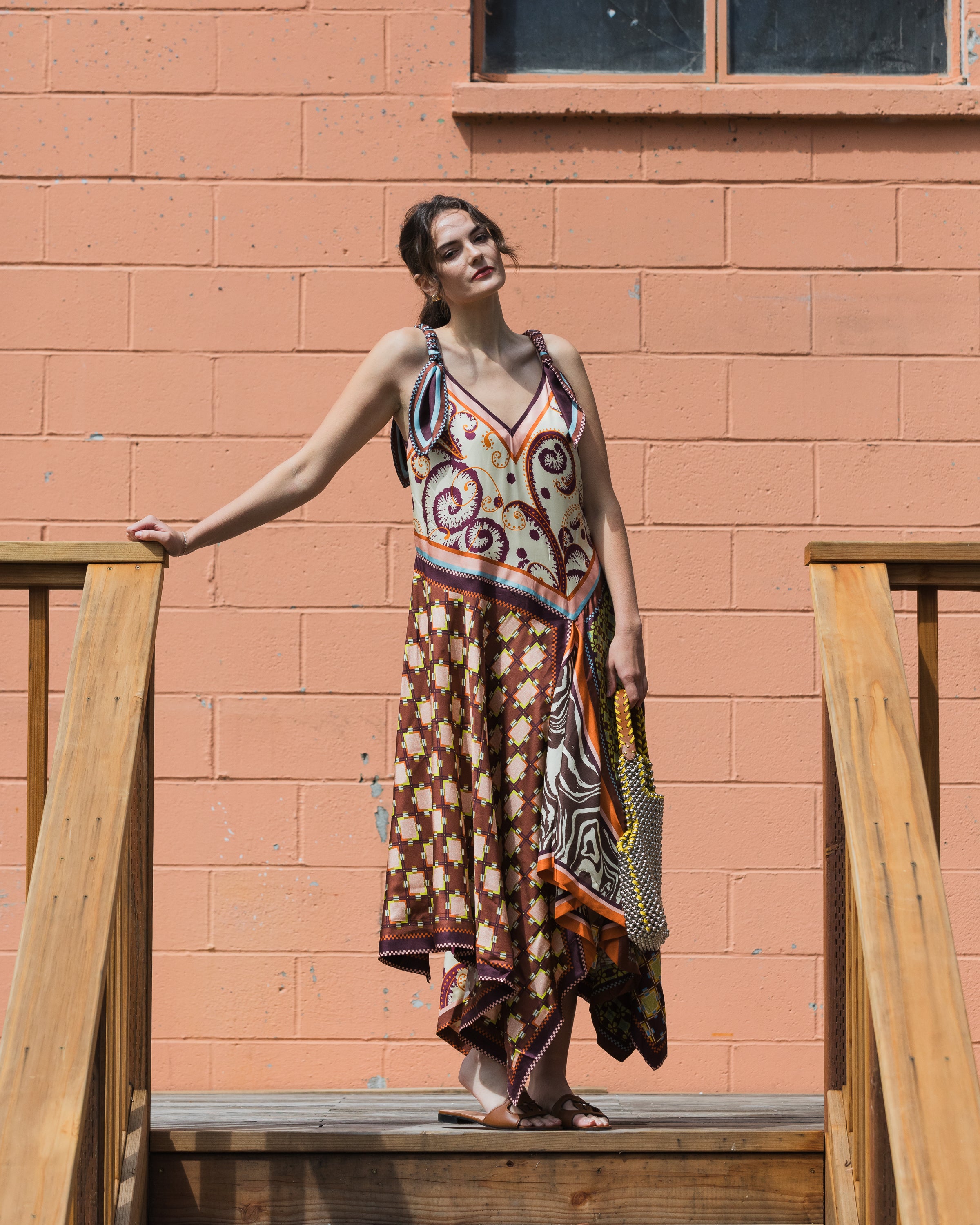 Alemais Wilson Silk Midi Dress in Multi