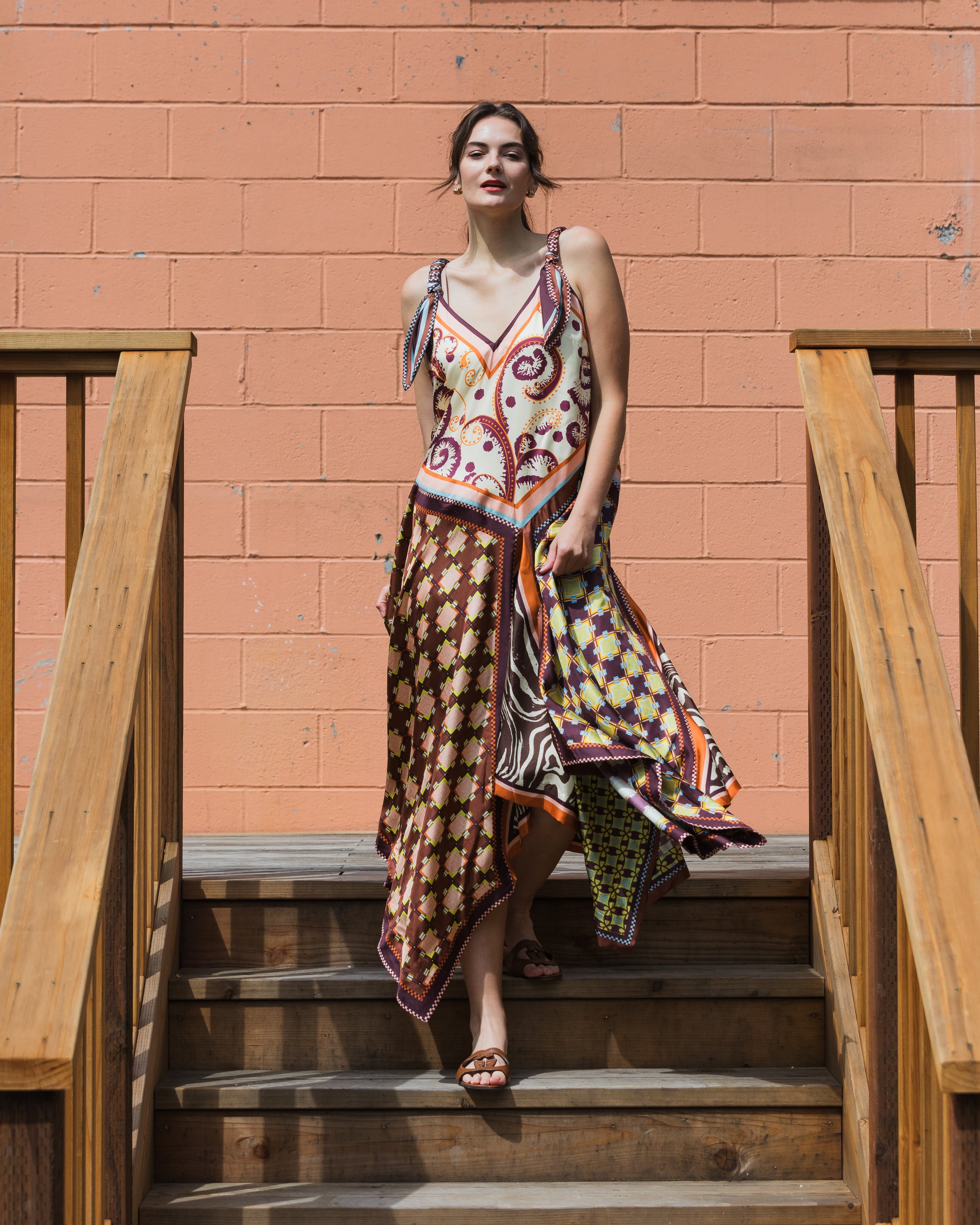 Alemais Wilson Silk Midi Dress in Multi