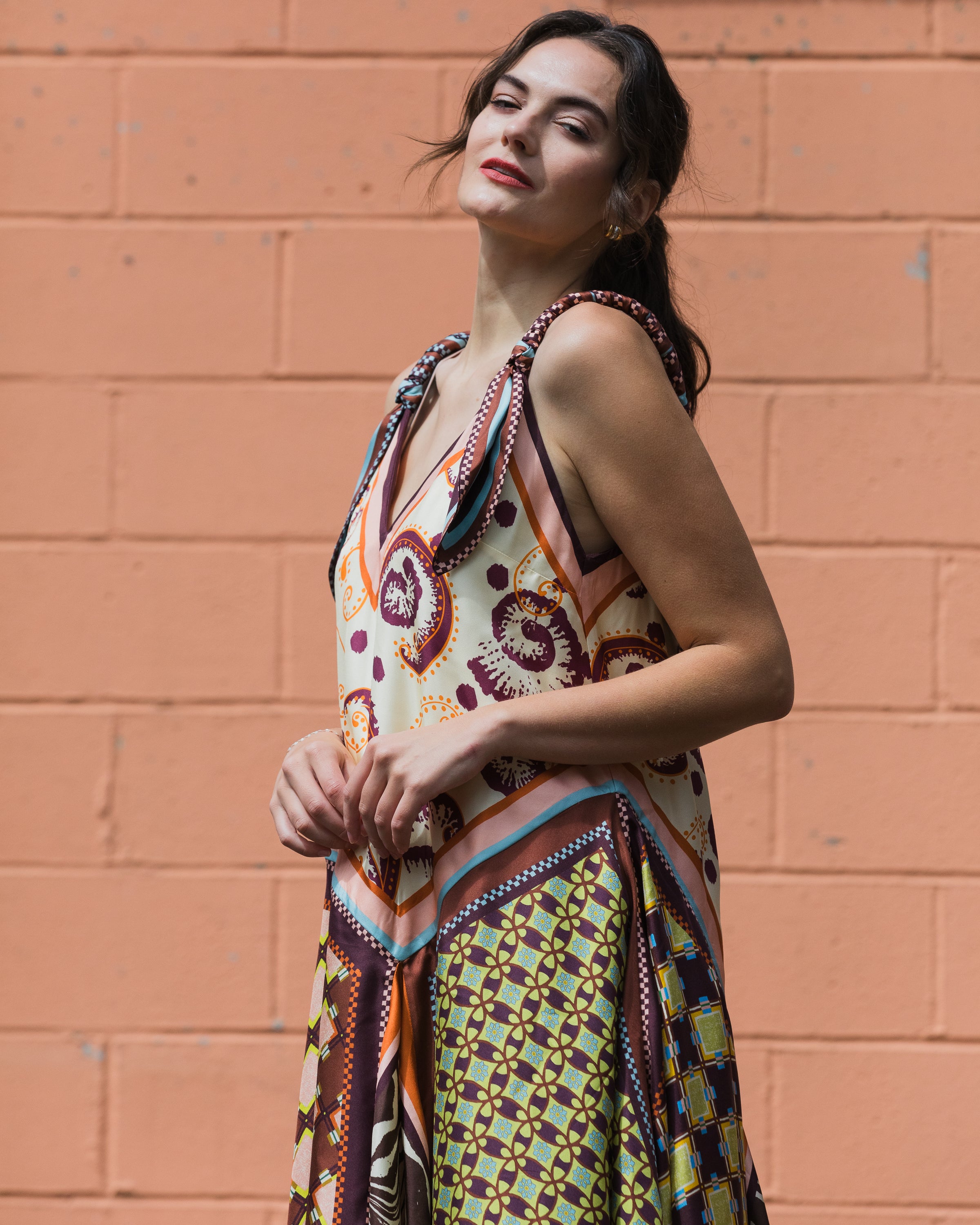 Alemais Wilson Silk Midi Dress in Multi