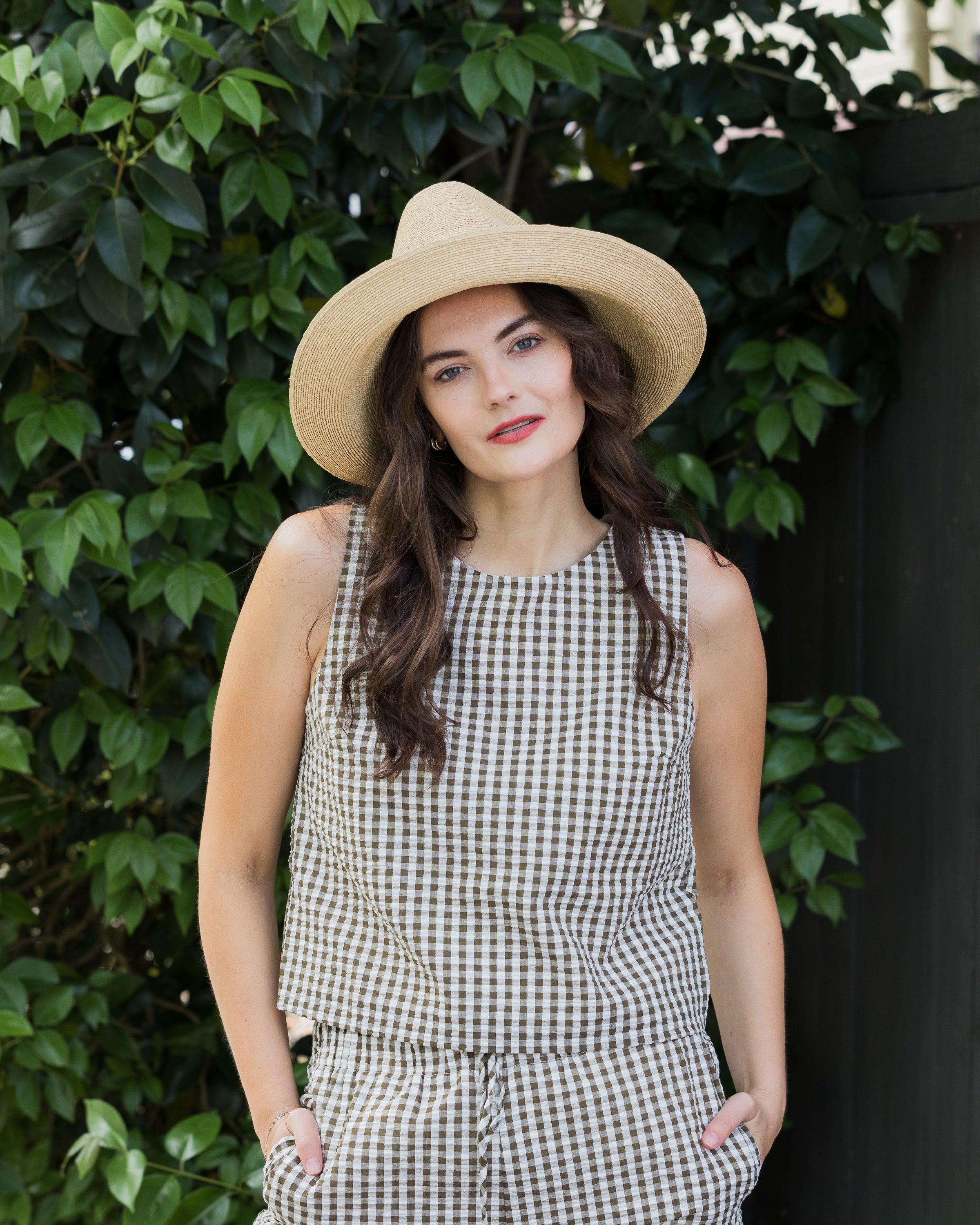 Sanctuary Easy Gingham Shorts in Timber/Collagen Gingham
