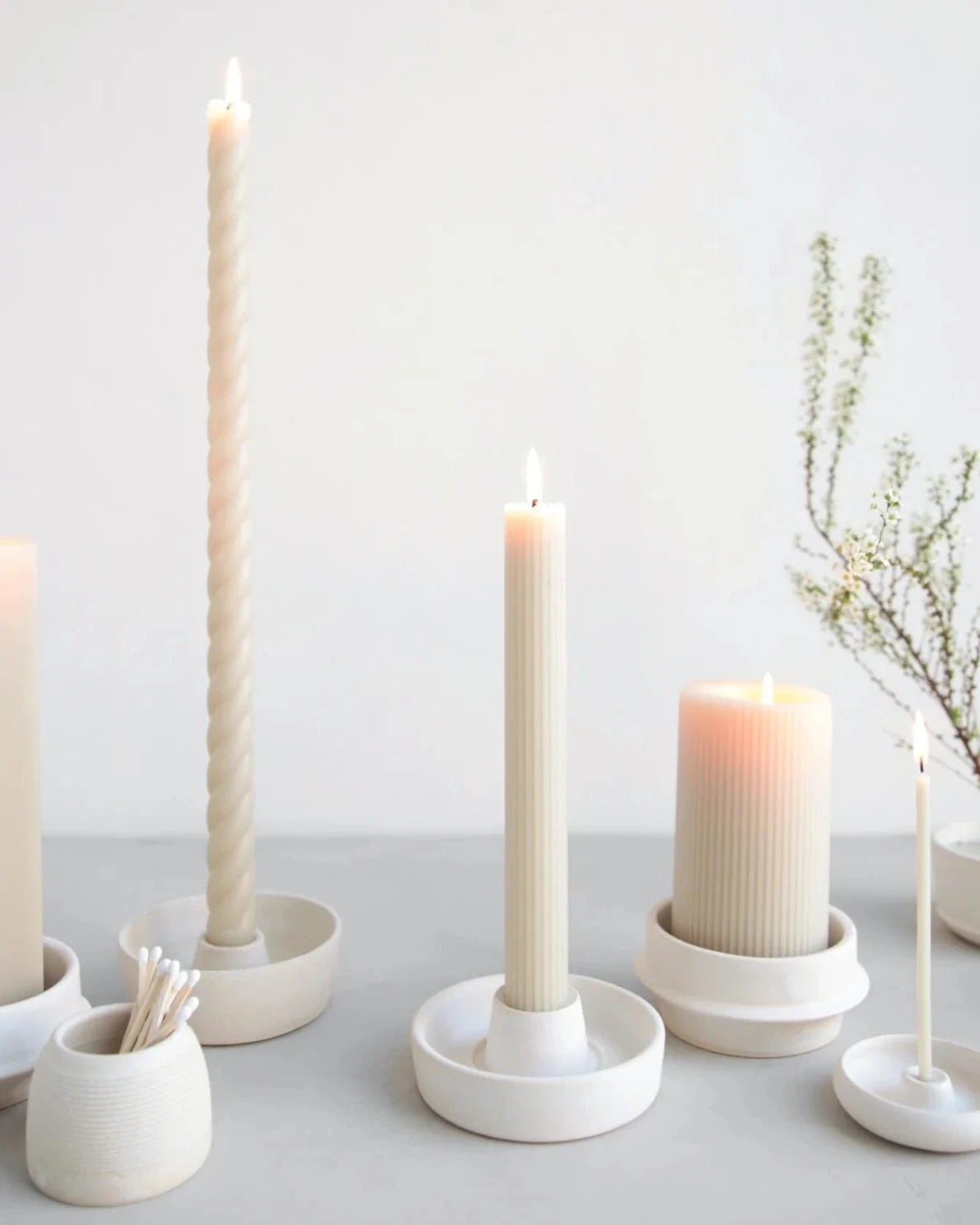 The Floral Society 18" Fancy Taper Candles in Parchment