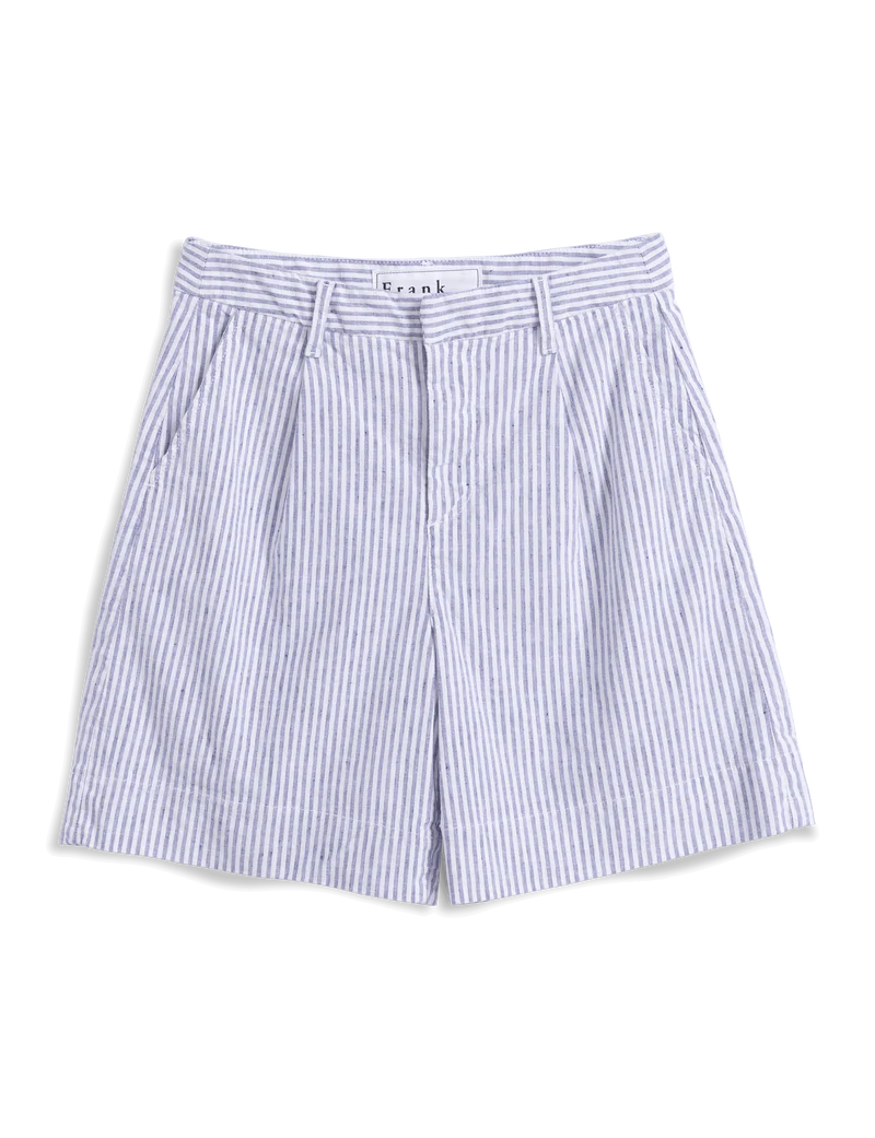 Frank & Eileen Waterford Golf Short Navy White Stripe (7.5" inseam)