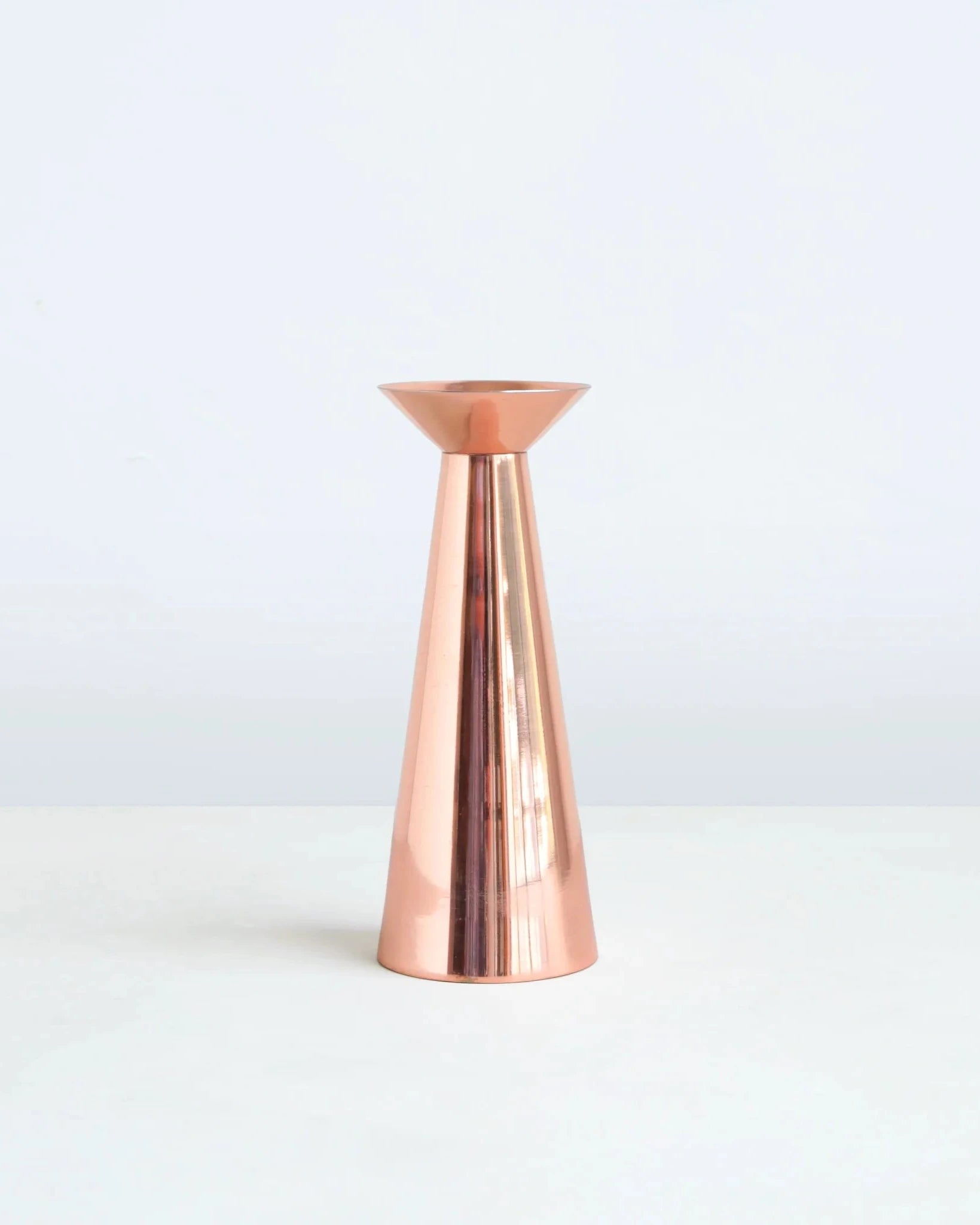 The Floral Society Tall Grand Copper Taper Holder
