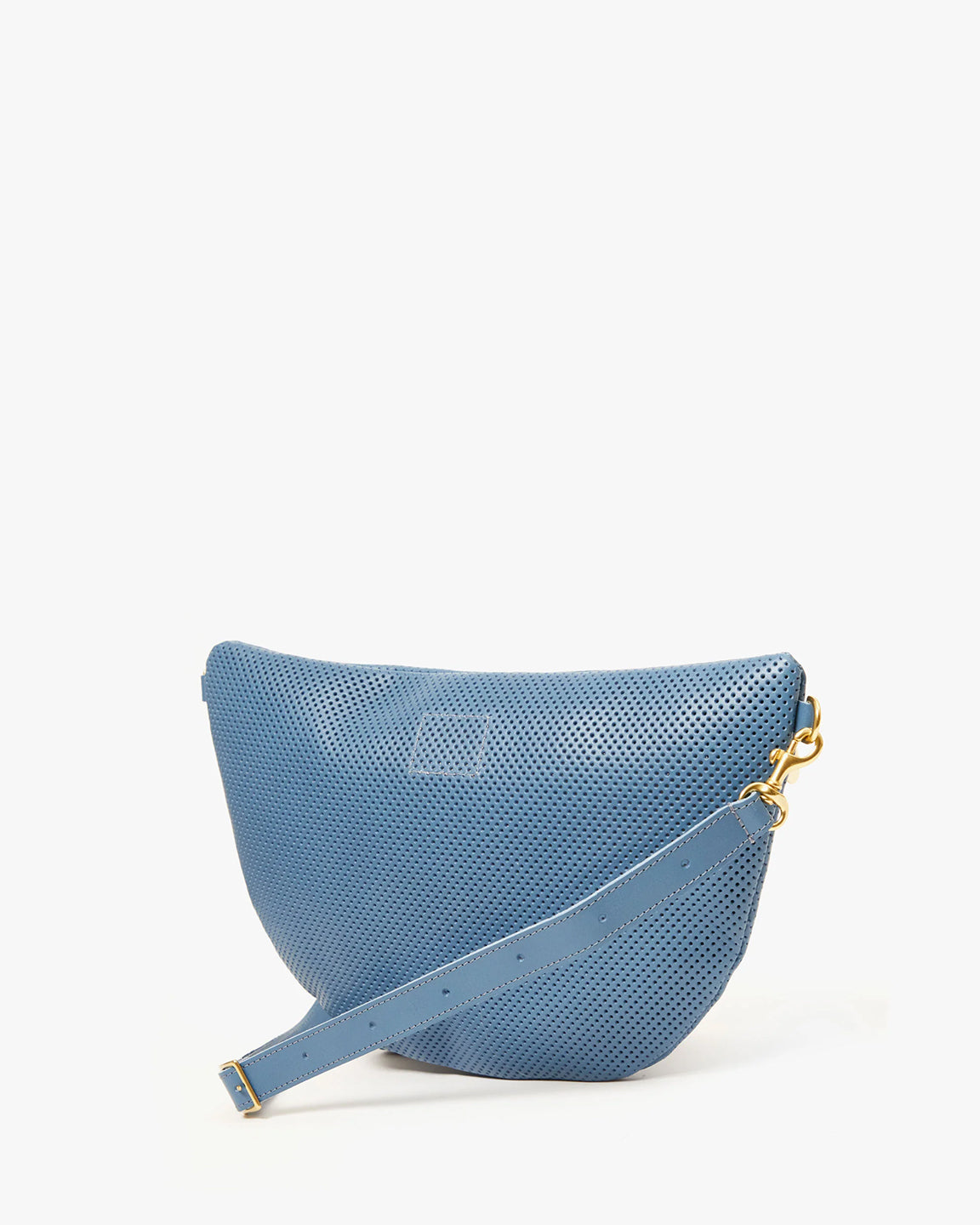 Clare V. Grande Fanny in Perforated Desert Blue