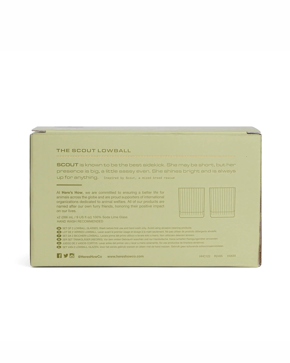Here's How The Scout Lowball Glasses (Set of 2) in Olive