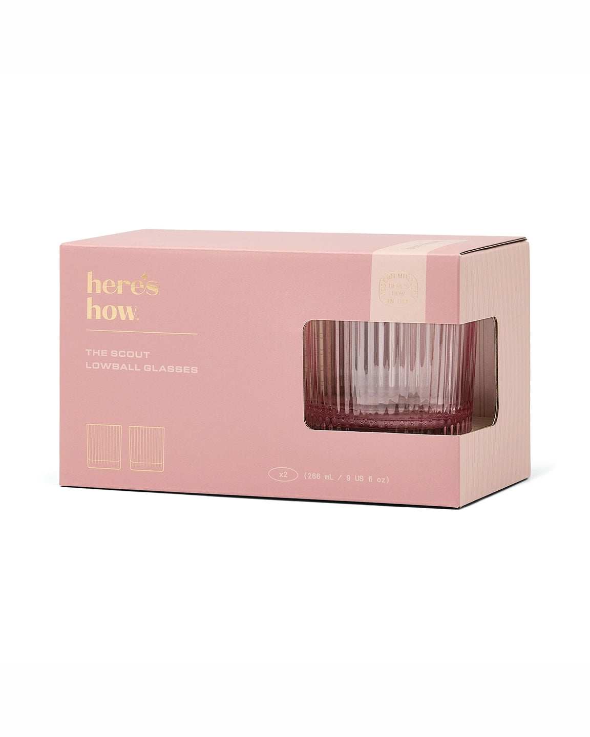 Here's How The Scout Lowball Glasses (Set of 2) in Blush