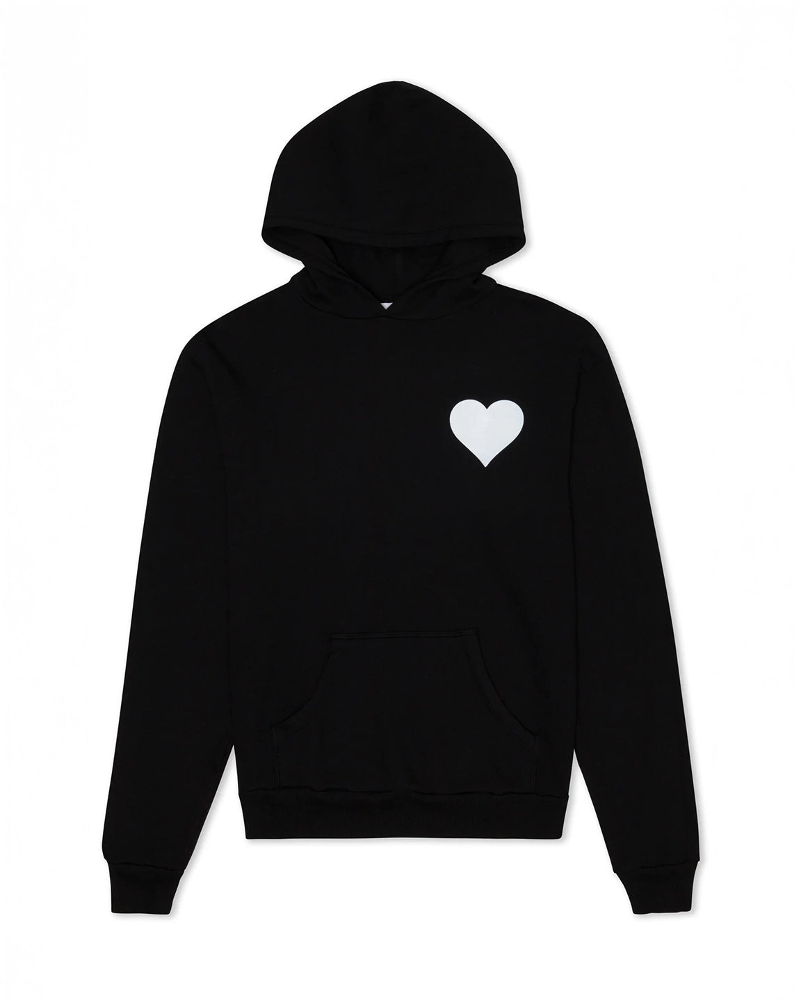 SPRWMN Hoodie In Black w/ White Heart