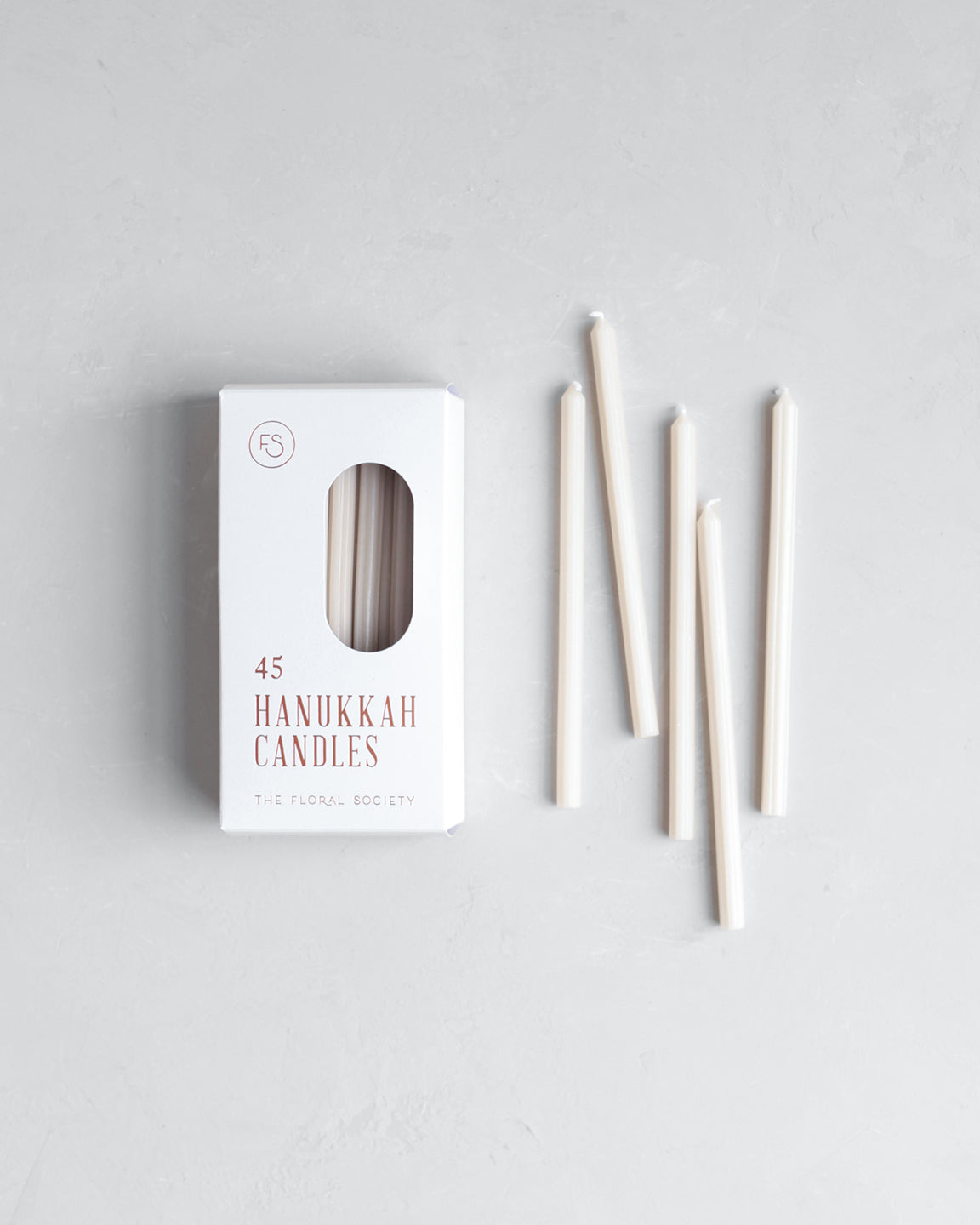 The Floral Society 6" Hanukkah Candles in Parchment