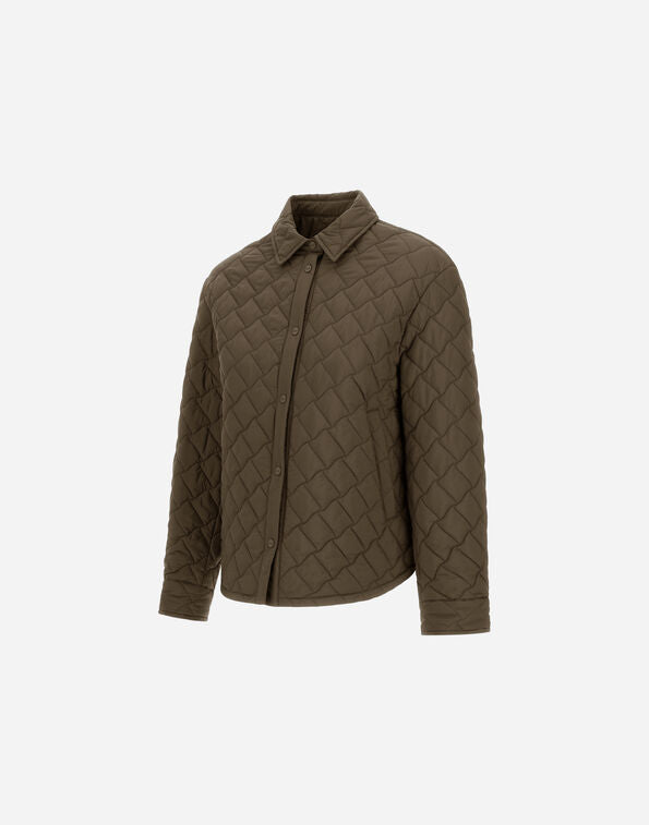 Quilted jacket on a white background