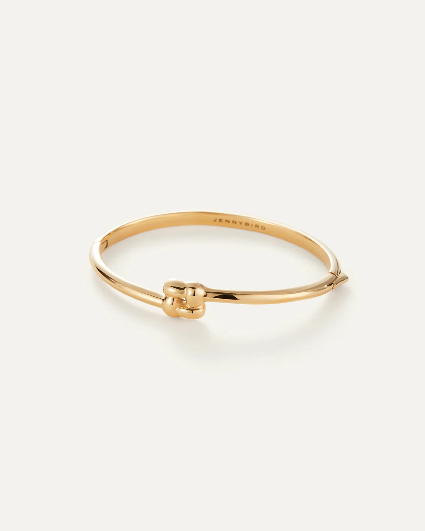 Jenny Bird Slim Woven Square Bangle in High Polished Gold
