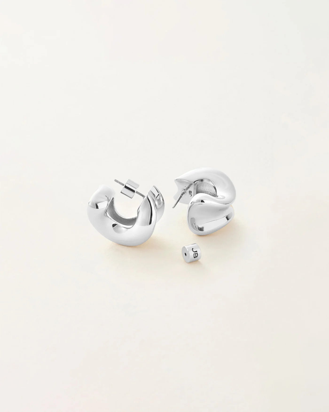 Jenny Bird Chunky Doune Hoop Earring in High Polish Silver