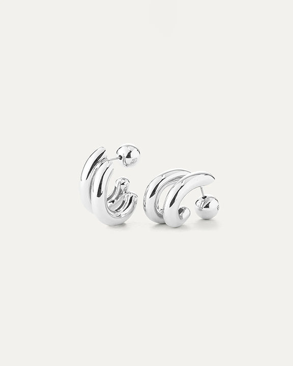 Jenny Bird Florence Earrings in High Polished Silver