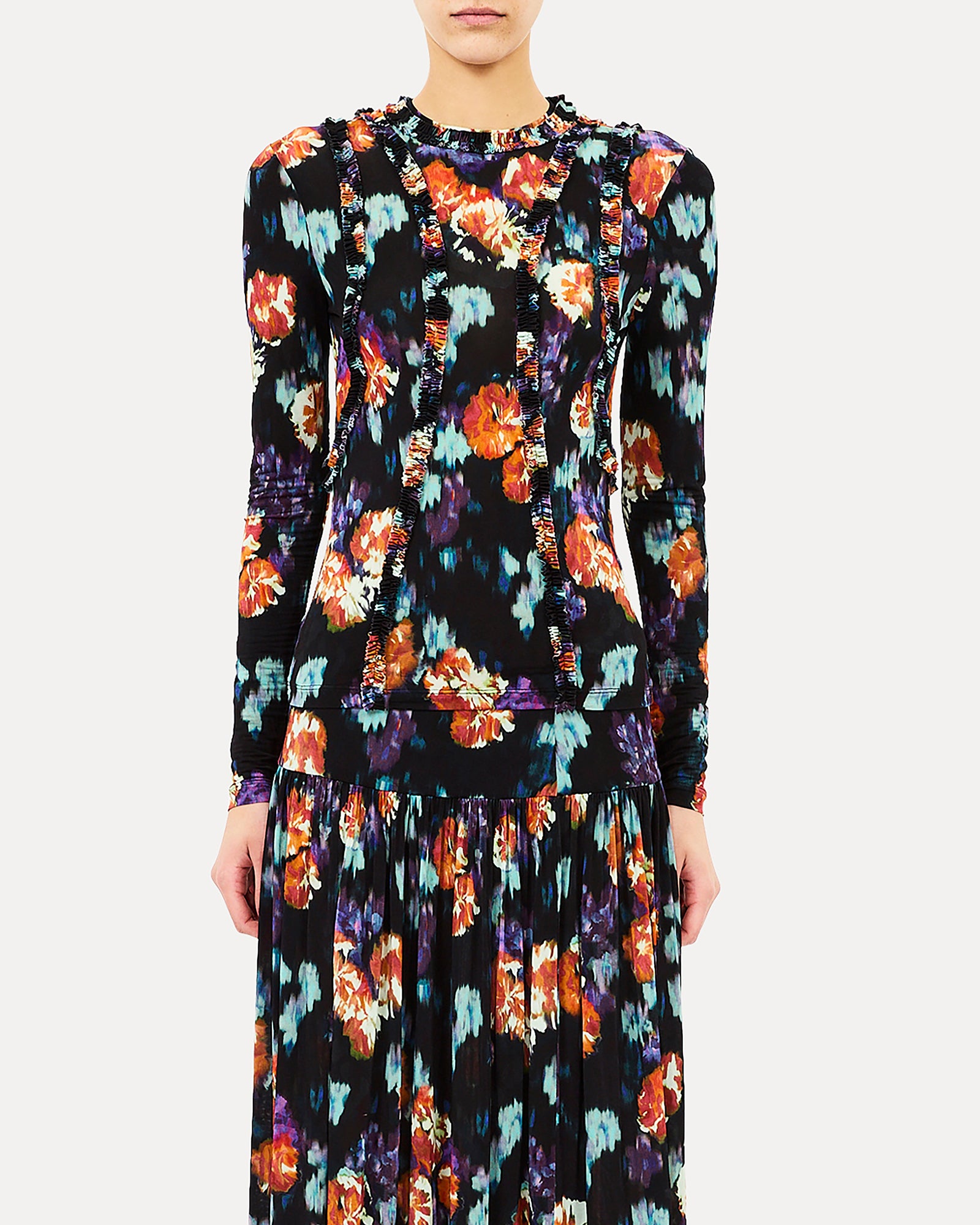 Ulla Johnson Clover Long Sleeve Jersey Top in Nocturne