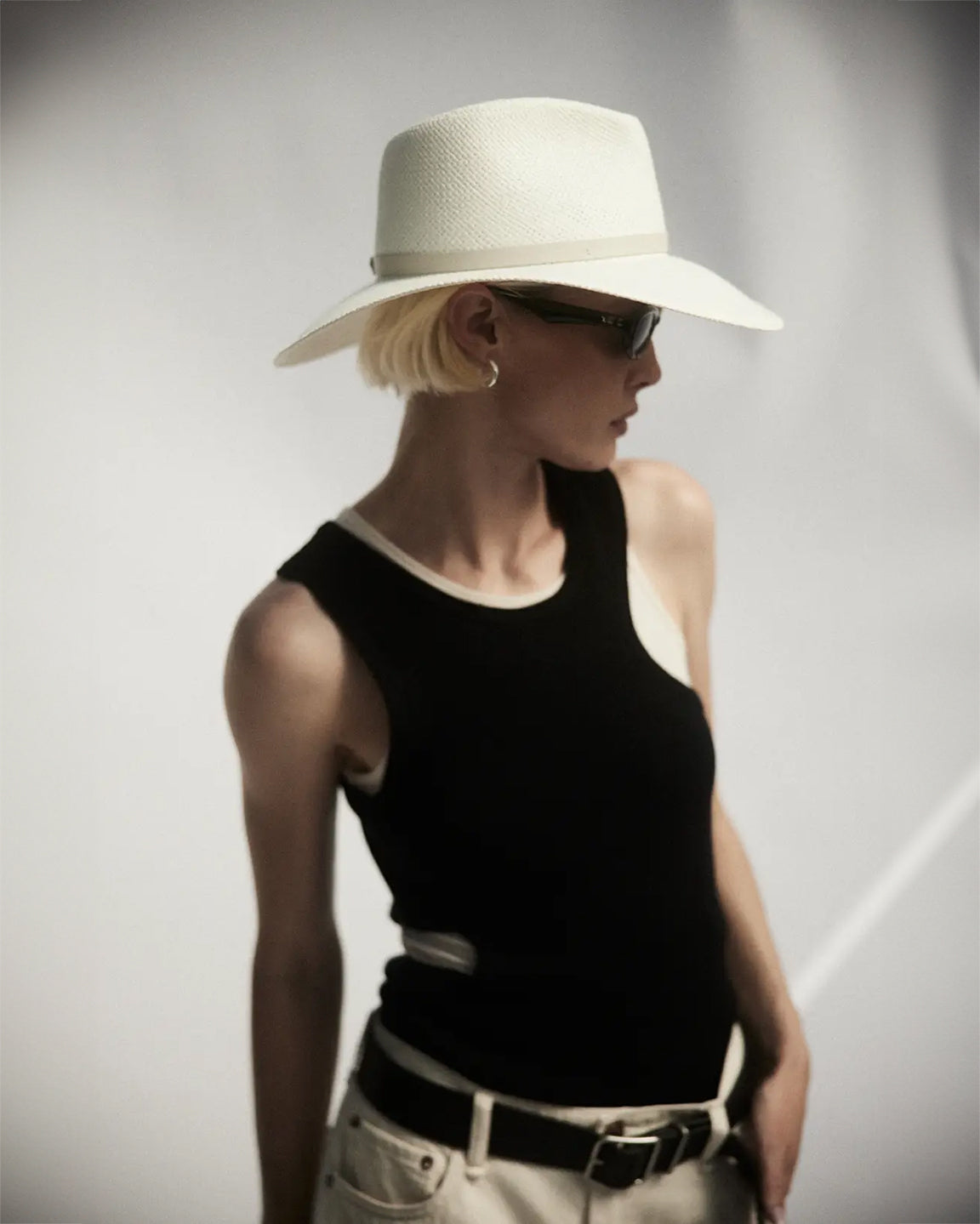 Janessa Leone Valentine Packable Fedora in Bleach