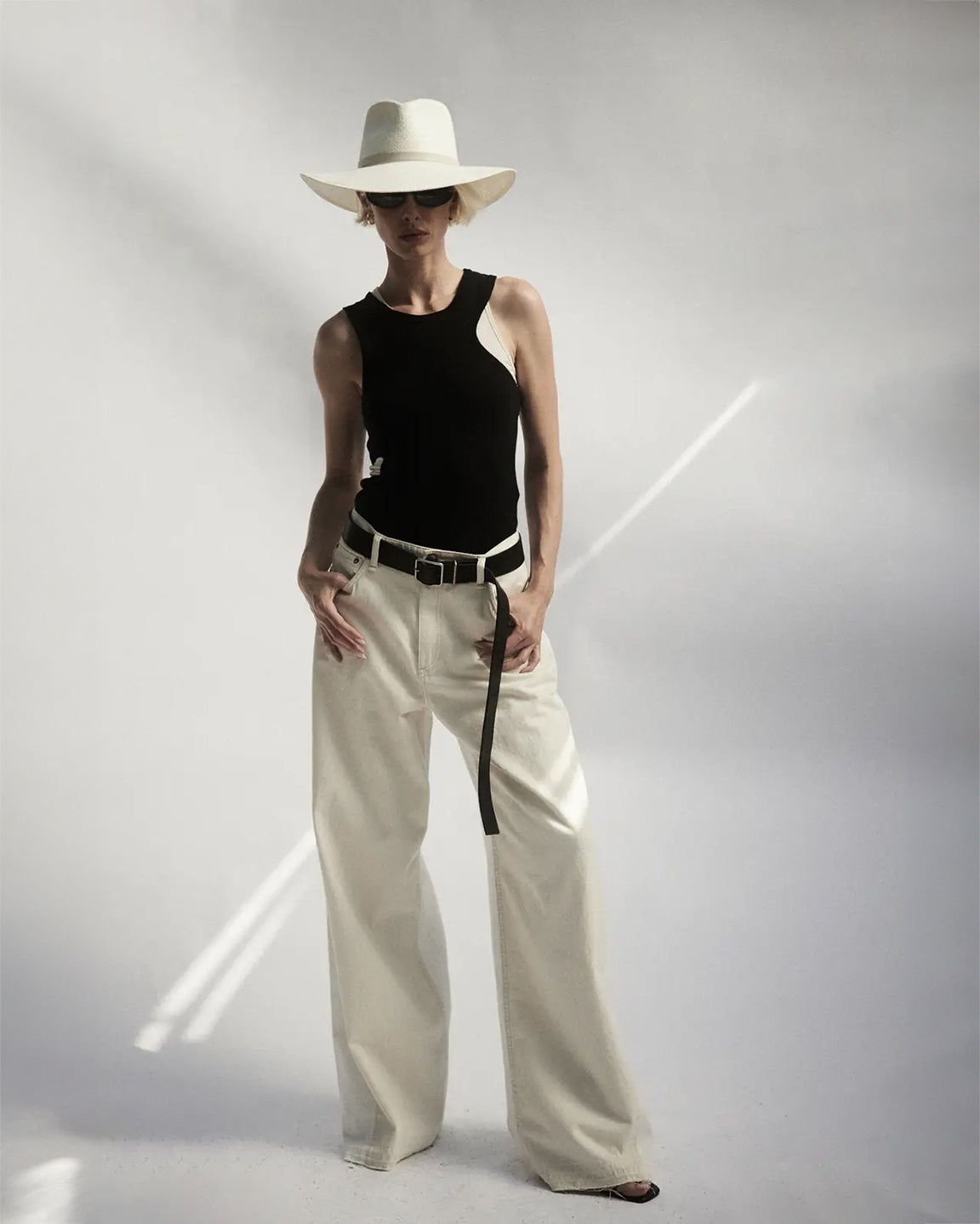 Janessa Leone Valentine Packable Fedora in Bleach
