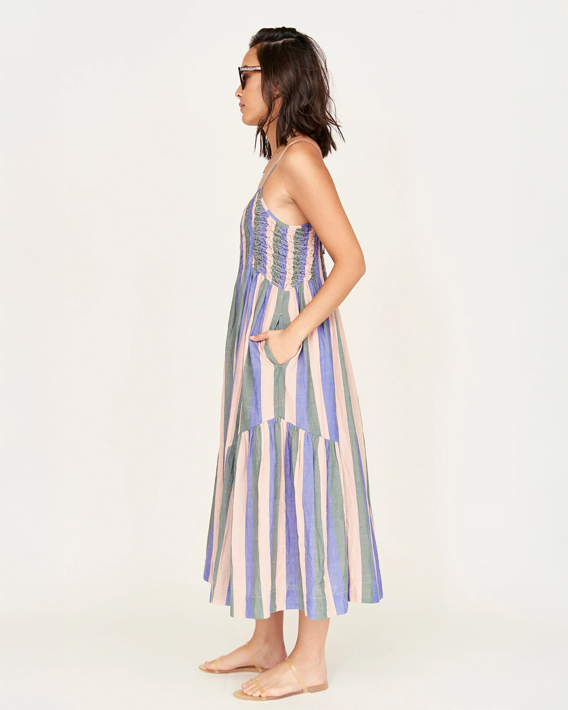 Mirth Janeiro Dress in Carnival Stripe