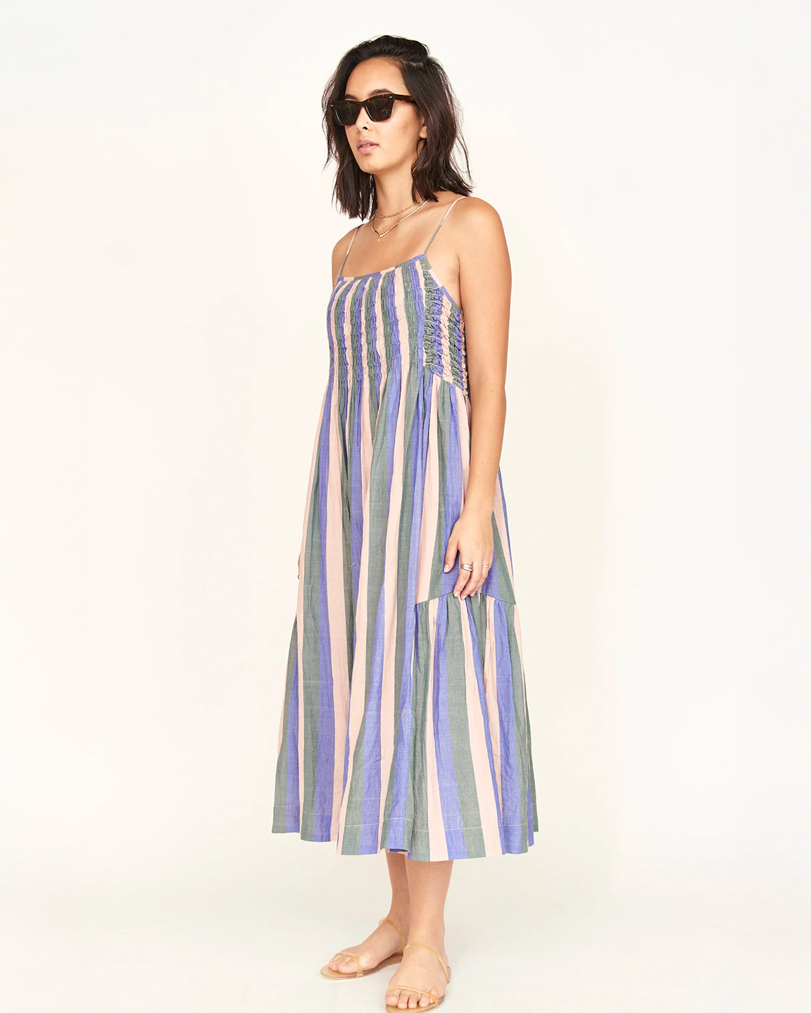 Mirth Janeiro Dress in Carnival Stripe