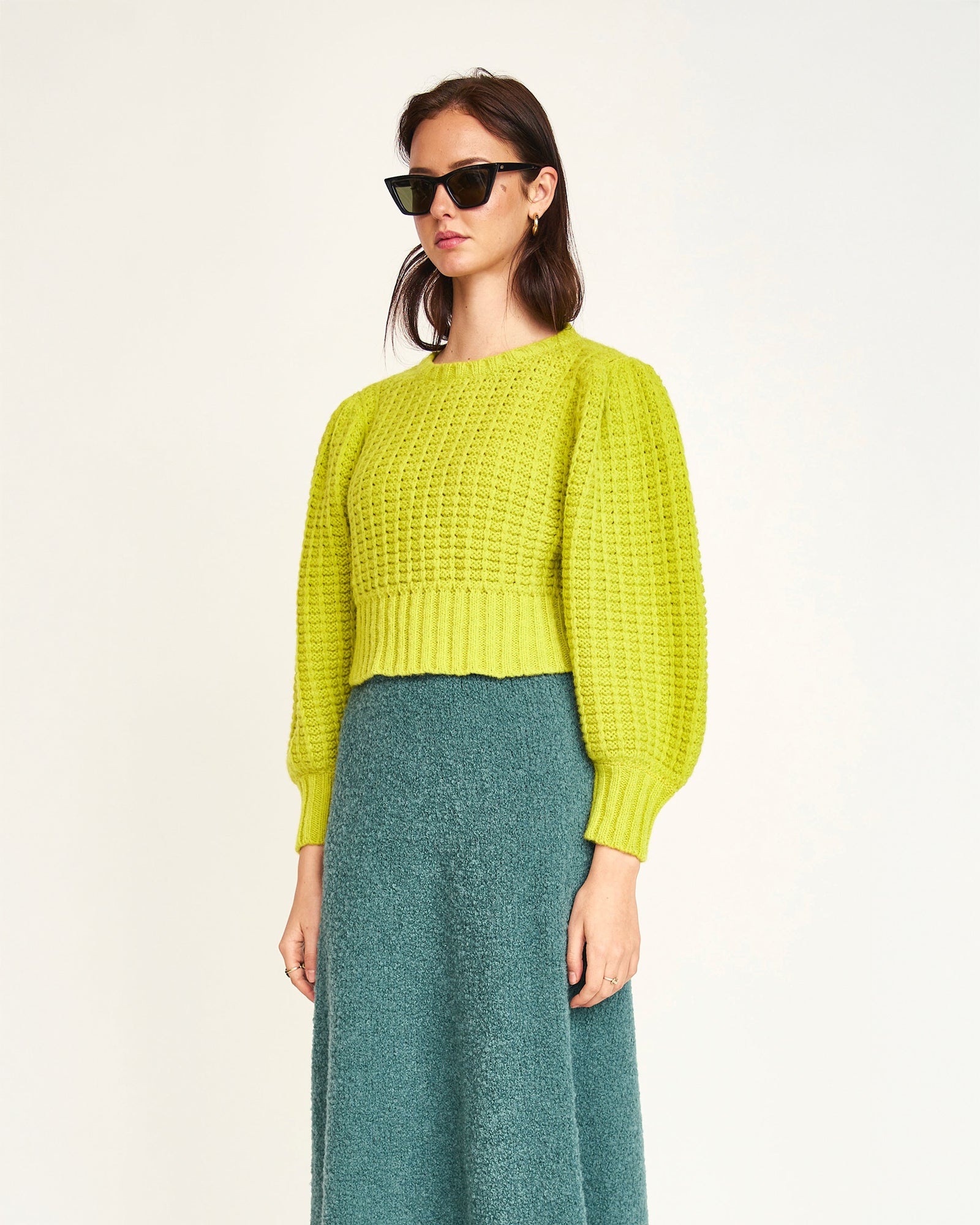 Mirth Valmorel Puff Sleeve Pullover in Citronelle