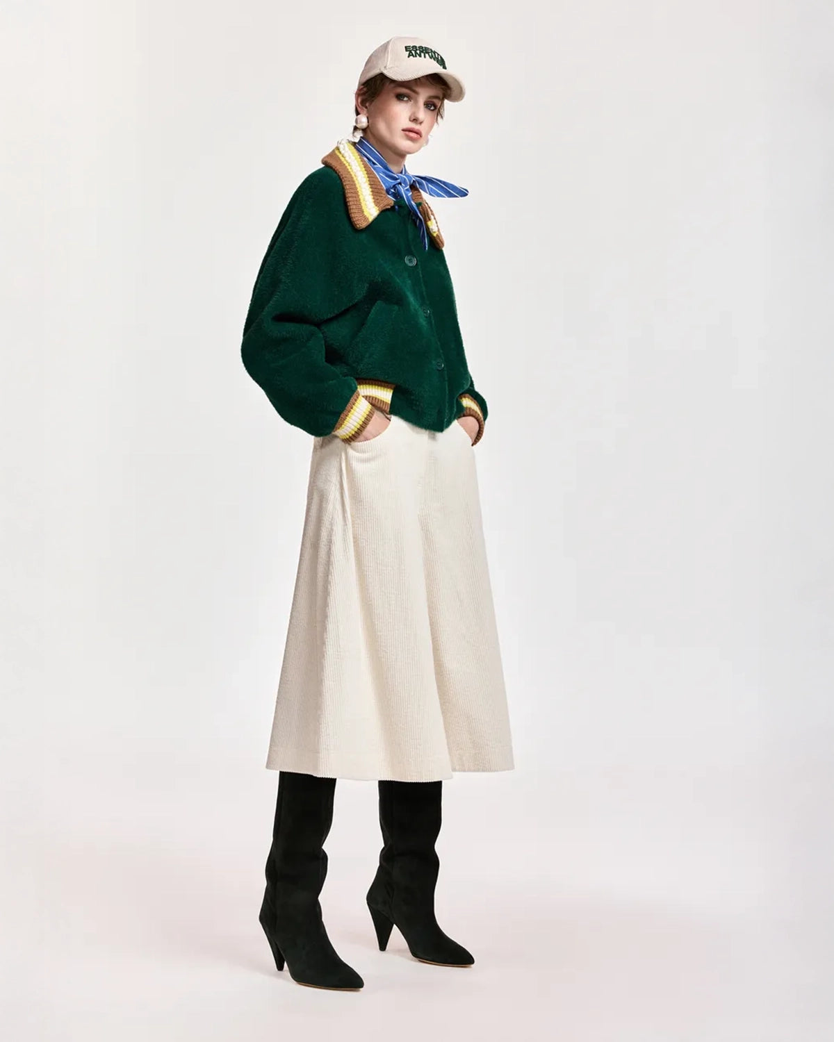 Essentiel Antwerp Kamore Knit Jacket with Collar