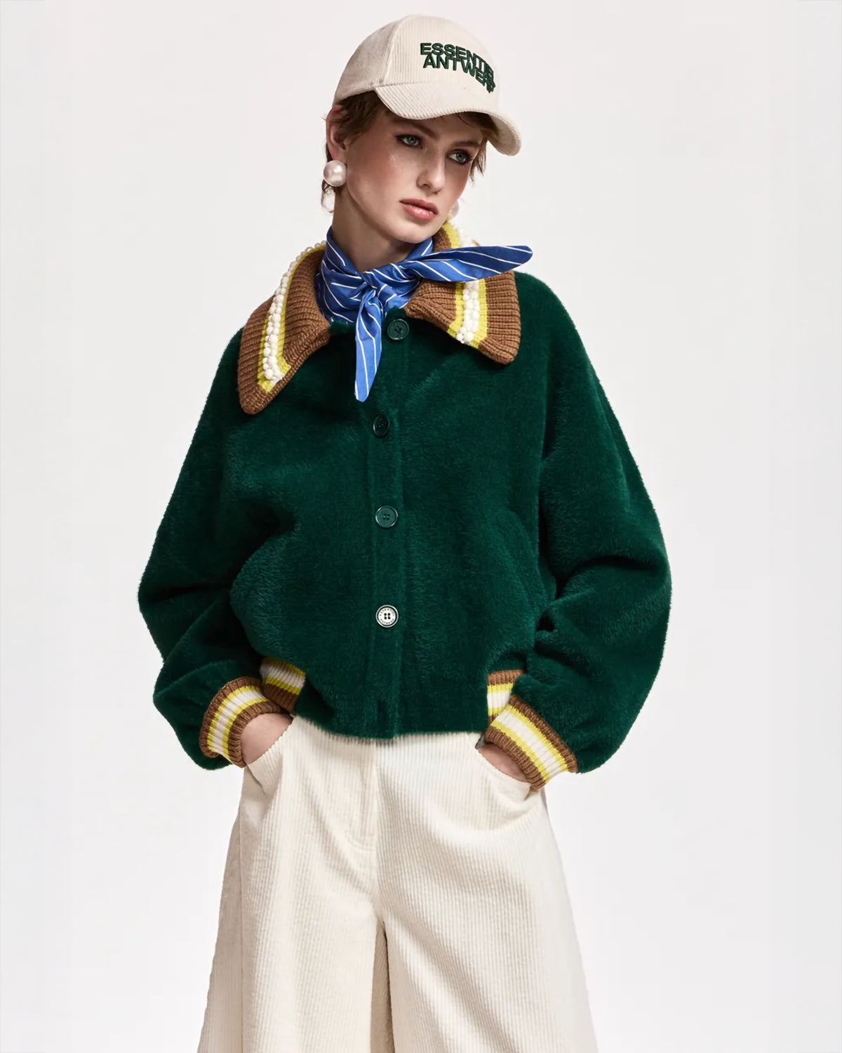 Essentiel Antwerp Kamore Knit Jacket with Collar