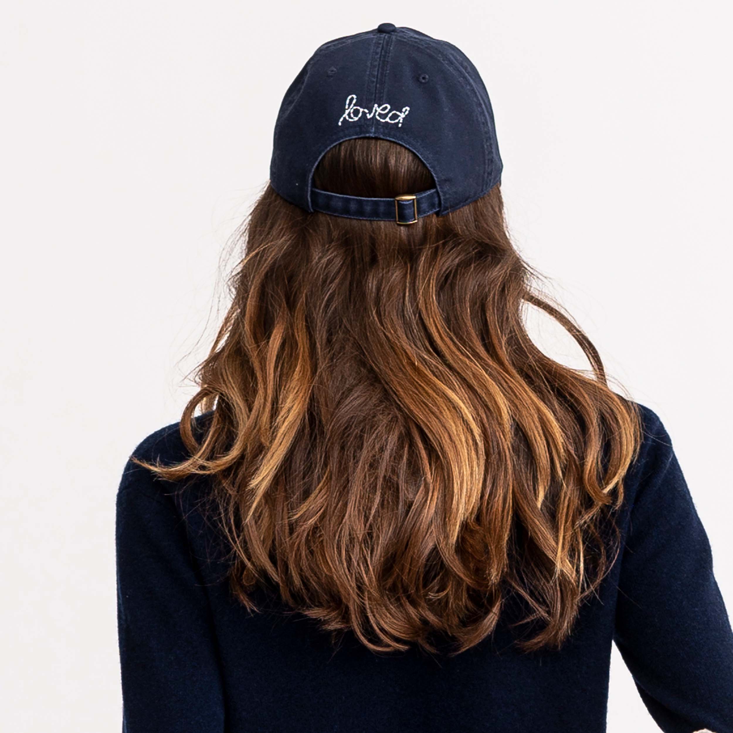 Baseball Hat Heart Patch Indigo/White
