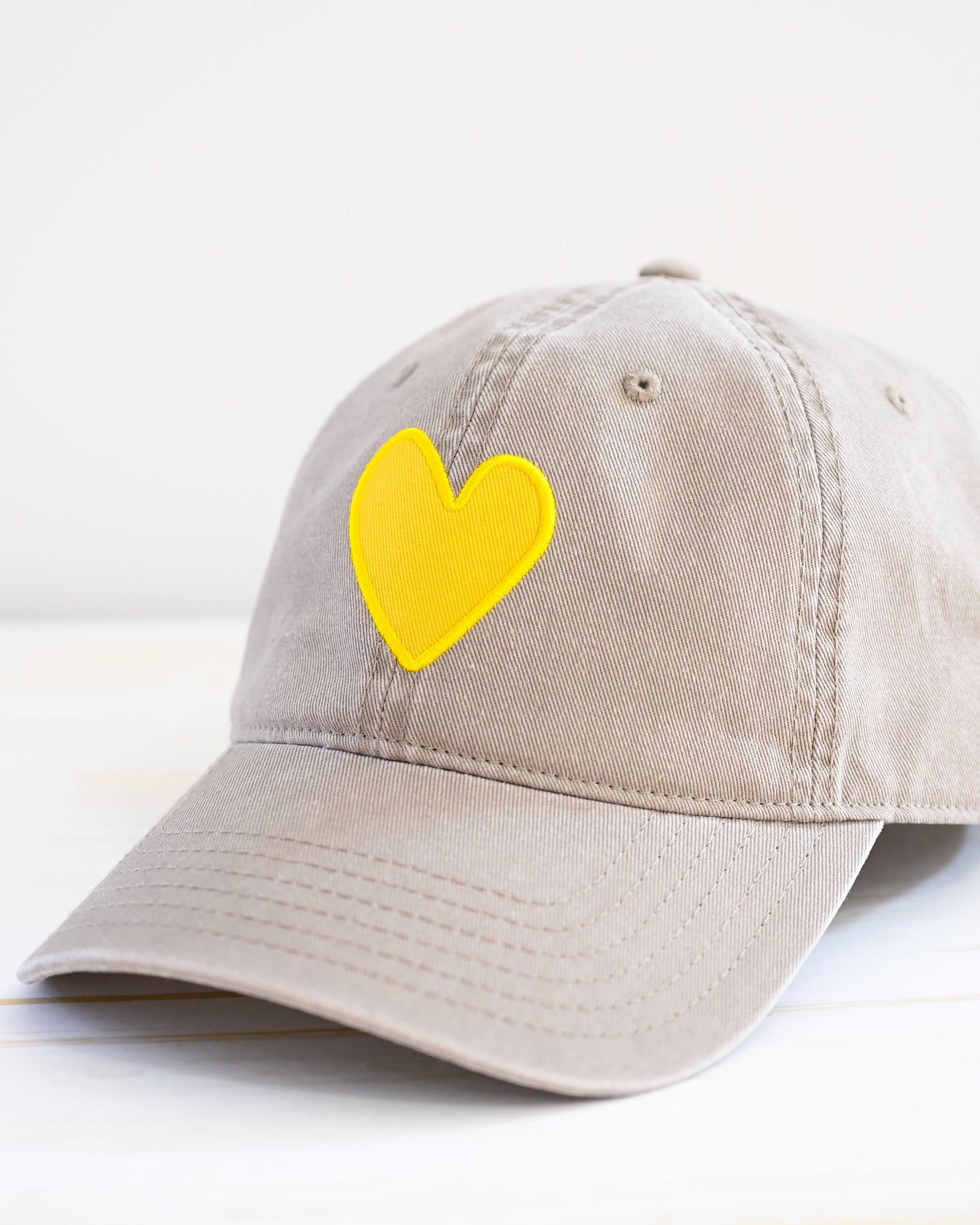 Baseball Hat Heart Patch Sand/Sunshine