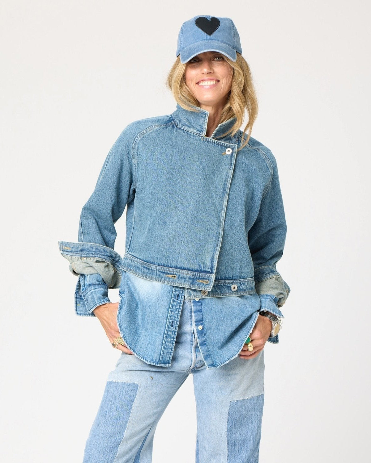 Baseball Hat Denim Imperfect Heart