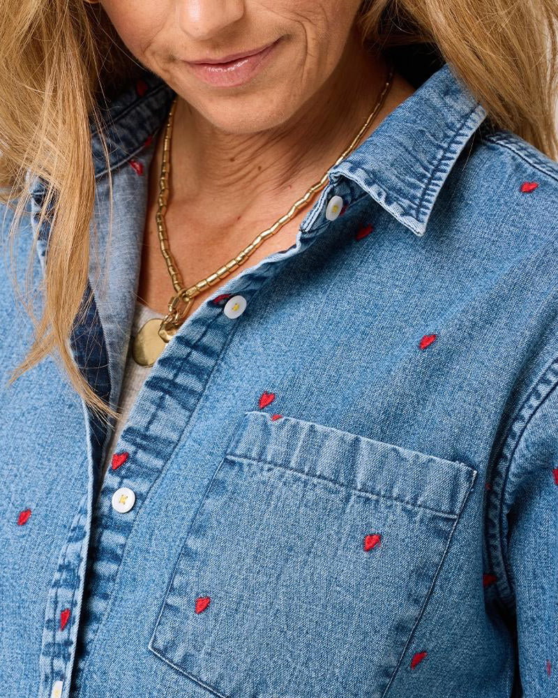 Mia Tiny Hearts Denim Shirt