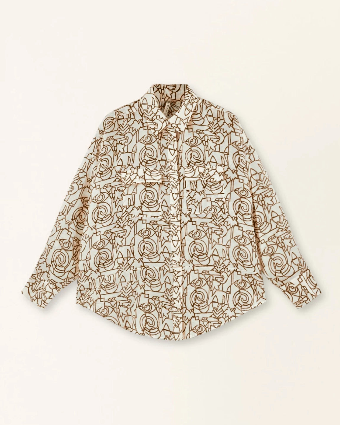 Mirth Kyoto Shirt in Chocolate Heka