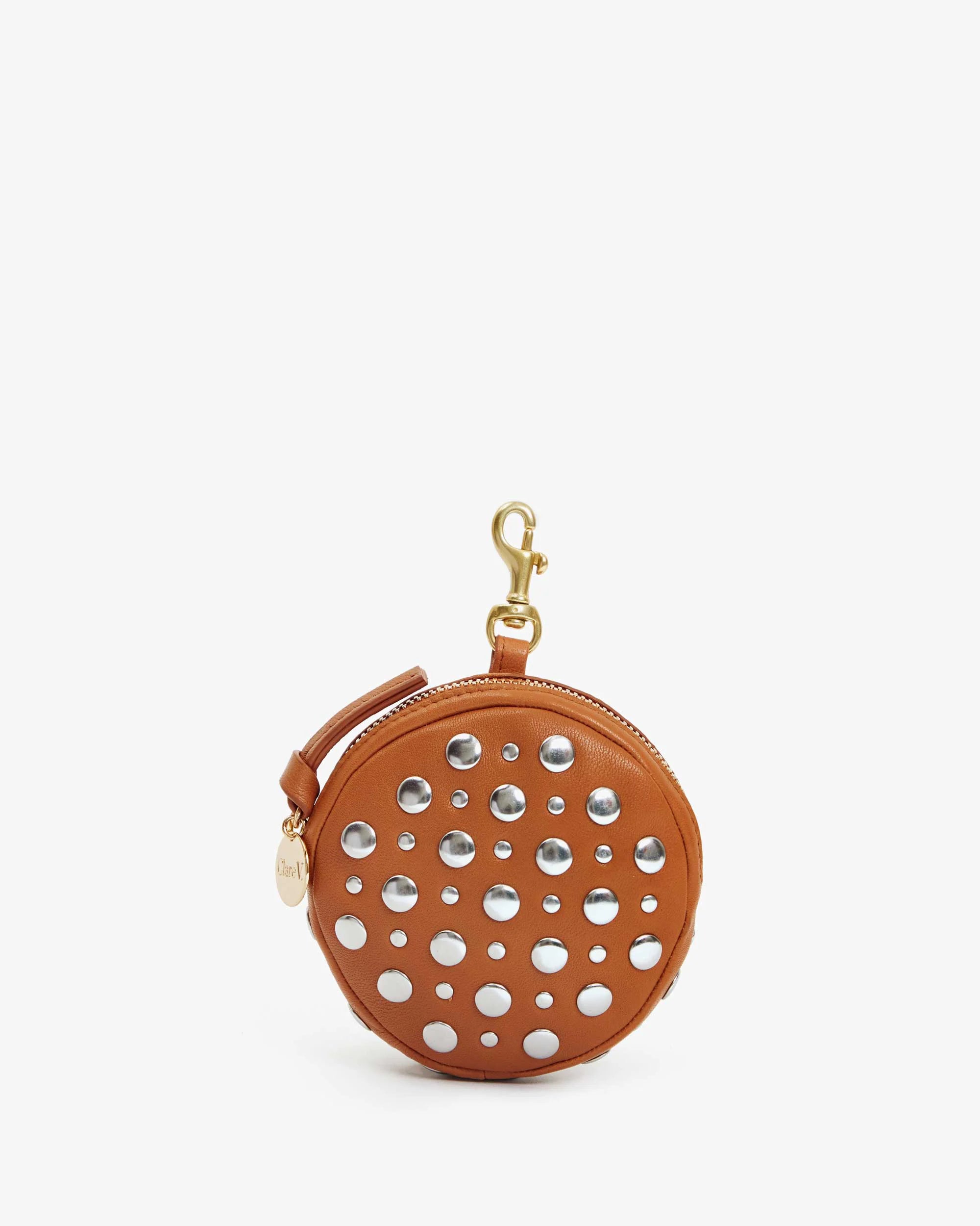 Clare V. Le Disco in Cuoio Nappa with Stutds