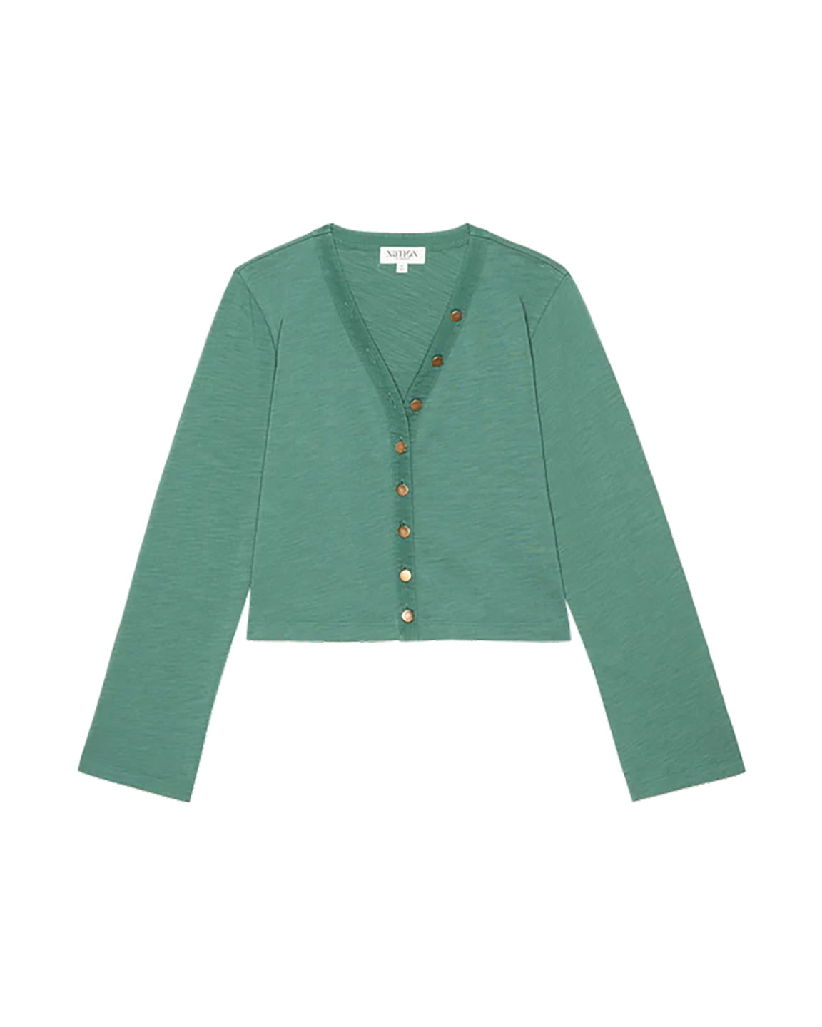 Nation Marlowe Long Sleeve Shirt in Spruce