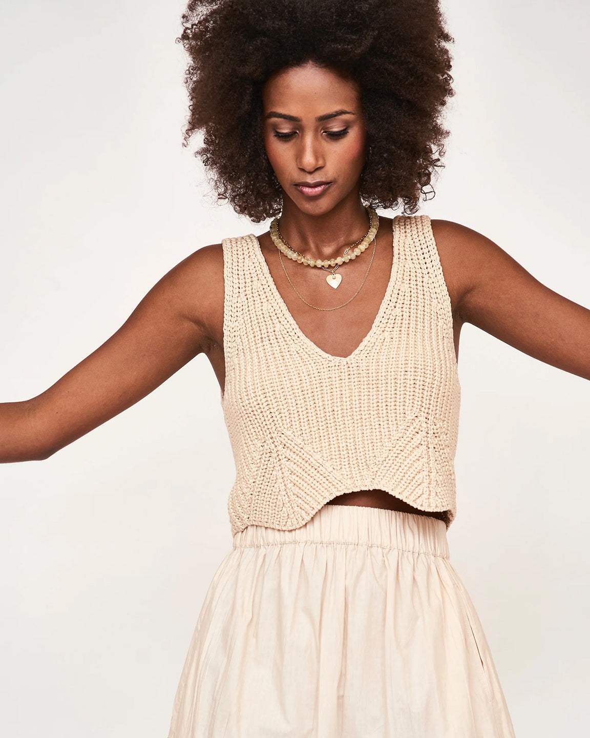 Mirth Arles Knit Tank In Bone
