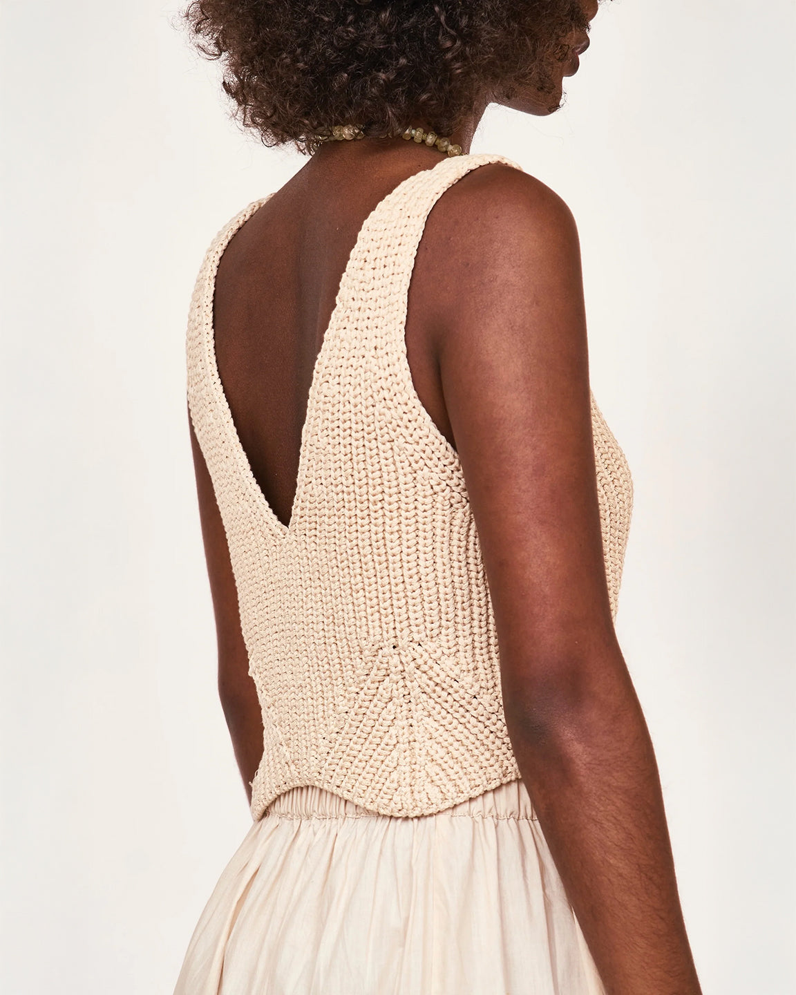 Mirth Arles Knit Tank In Bone