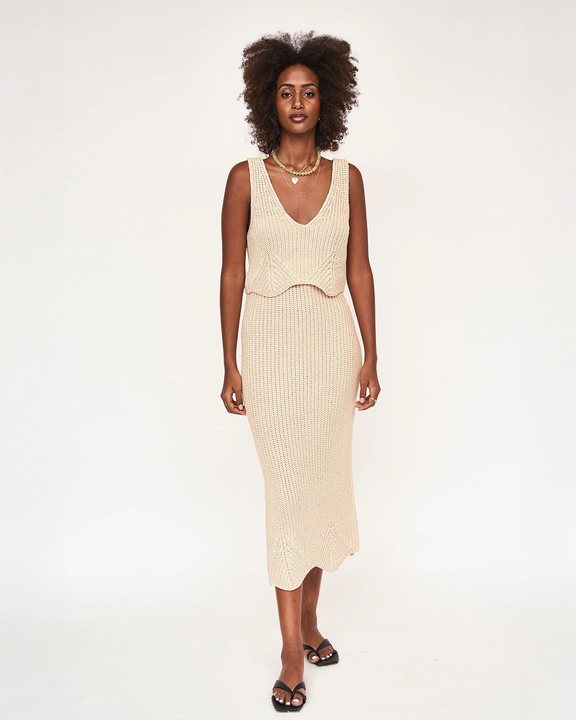 Mirth Arles Knit Tank In Bone