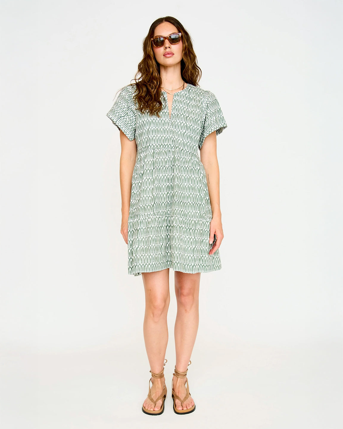 Mirth Beacon Hill Dress In Kelp Minnow