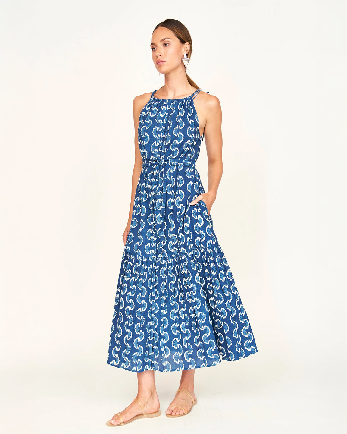 Mirth Corsica Sundress in Indigo Orchard Road
