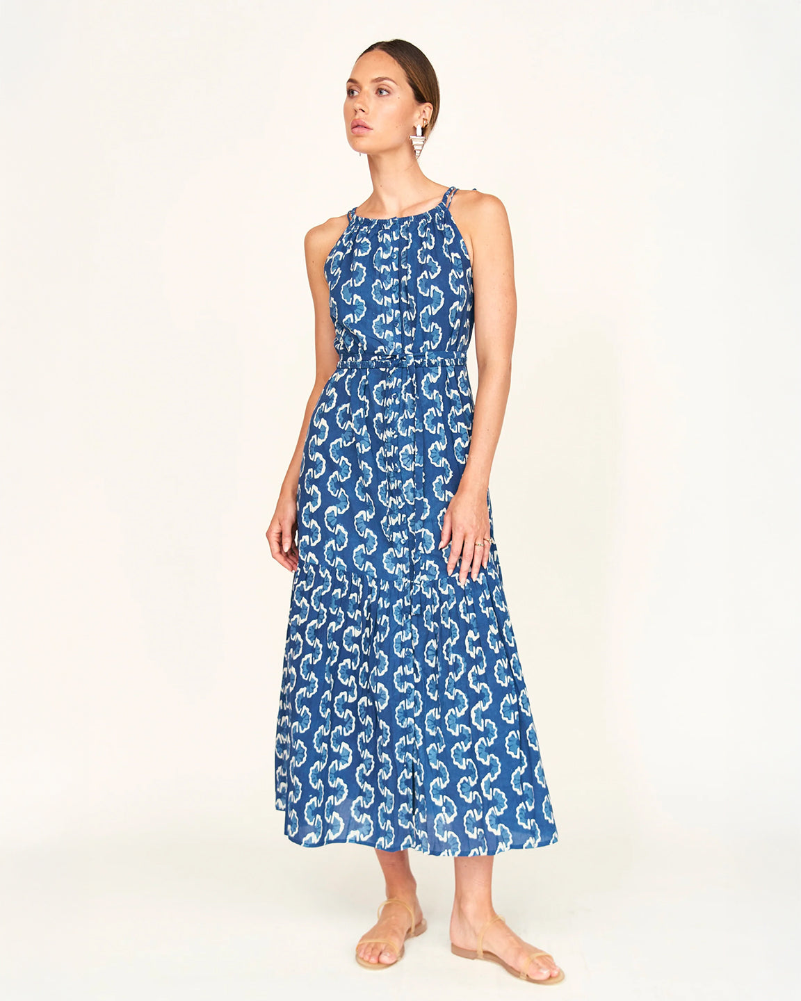 Mirth Corsica Sundress in Indigo Orchard Road
