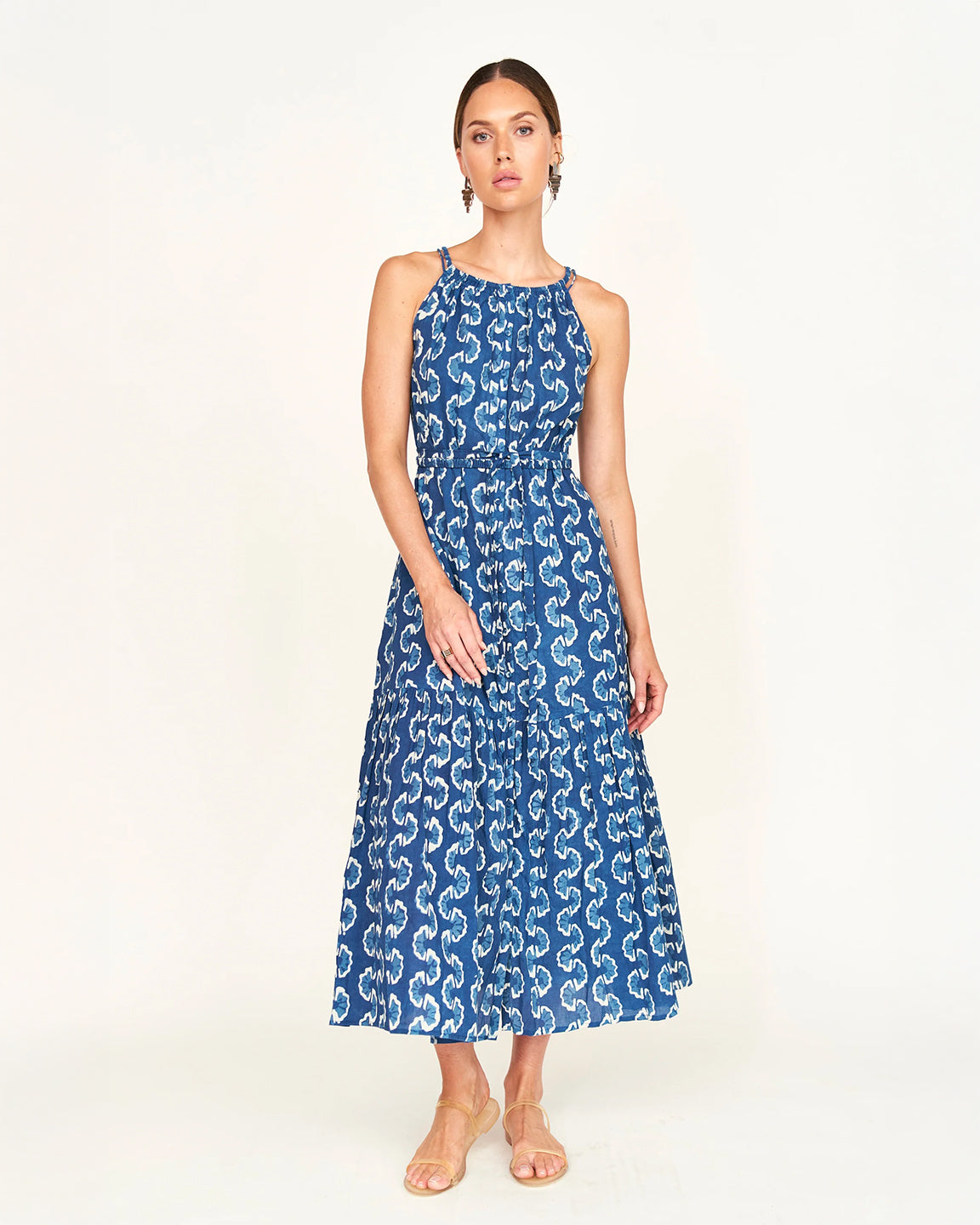Mirth Corsica Sundress in Indigo Orchard Road