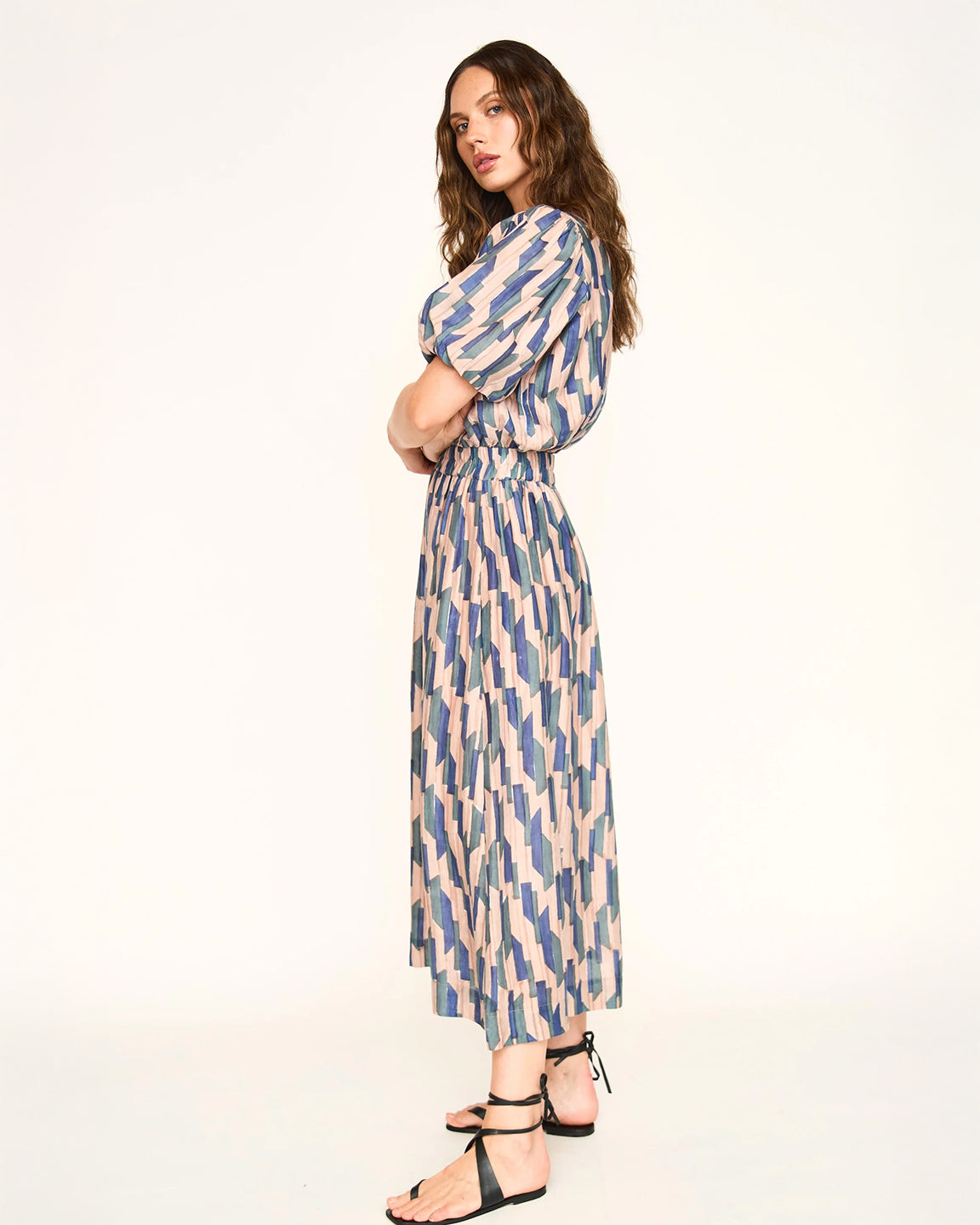 Mirth Verona Skirt In Cerulean Rainfall